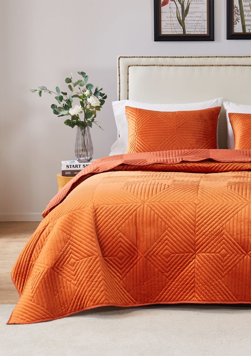 Riviera Velvet Spice Quilt Set
