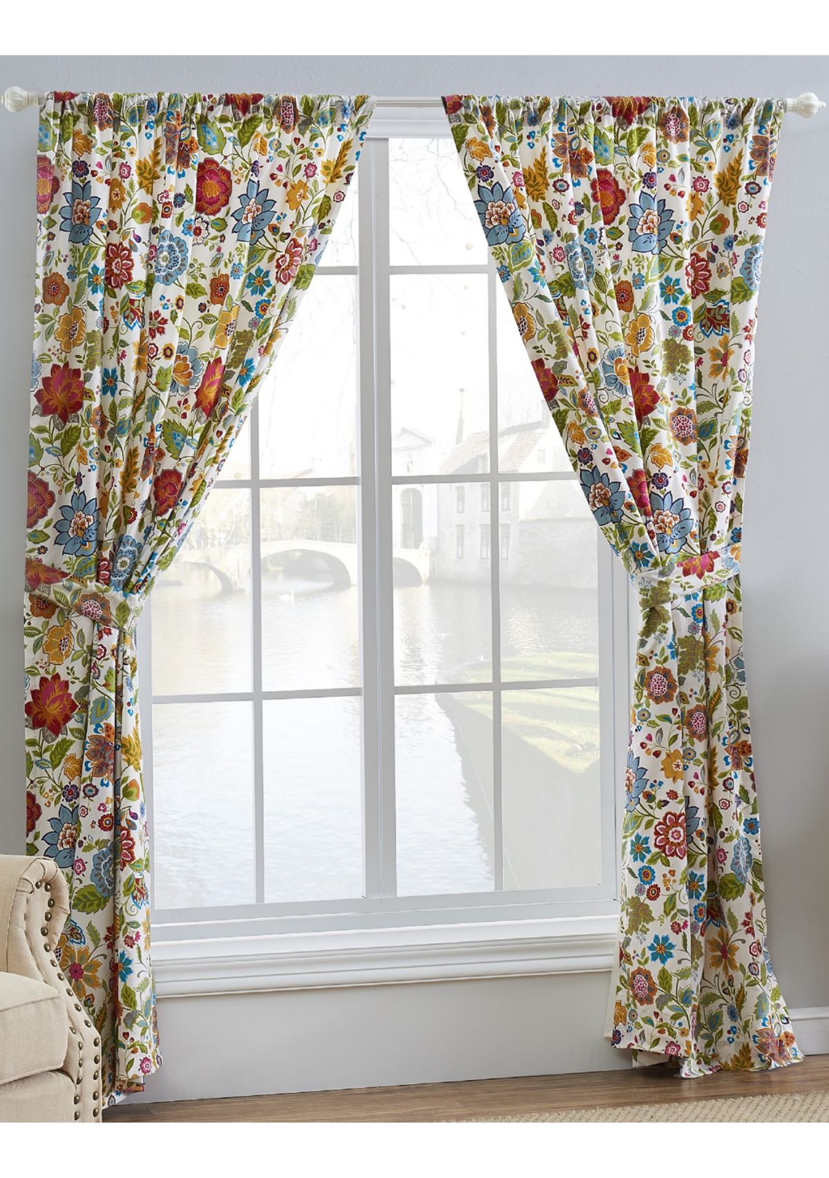 Astoria White Window Panel Pair 63