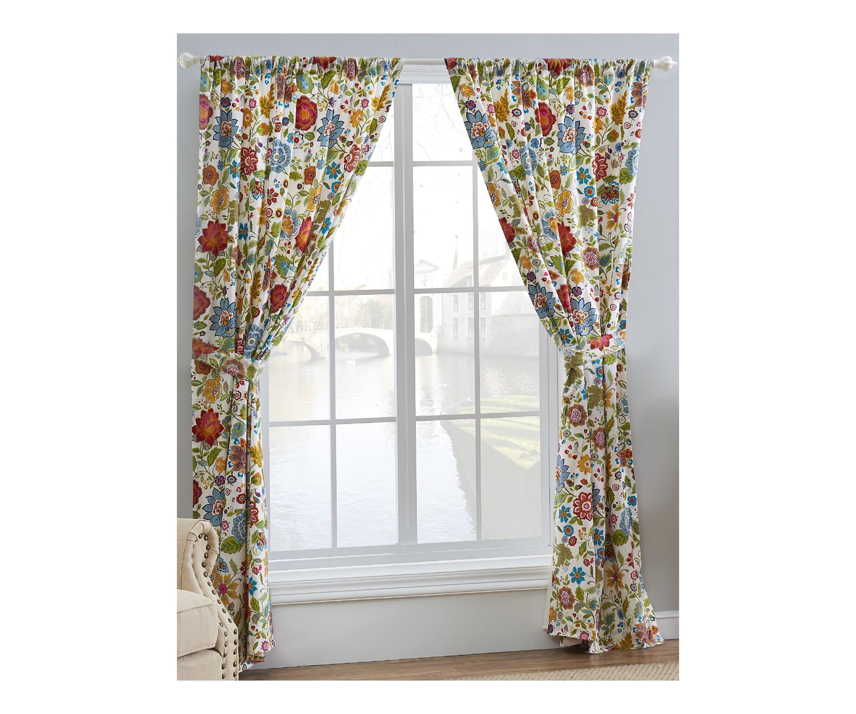 Astoria White Window Panel Pair 63