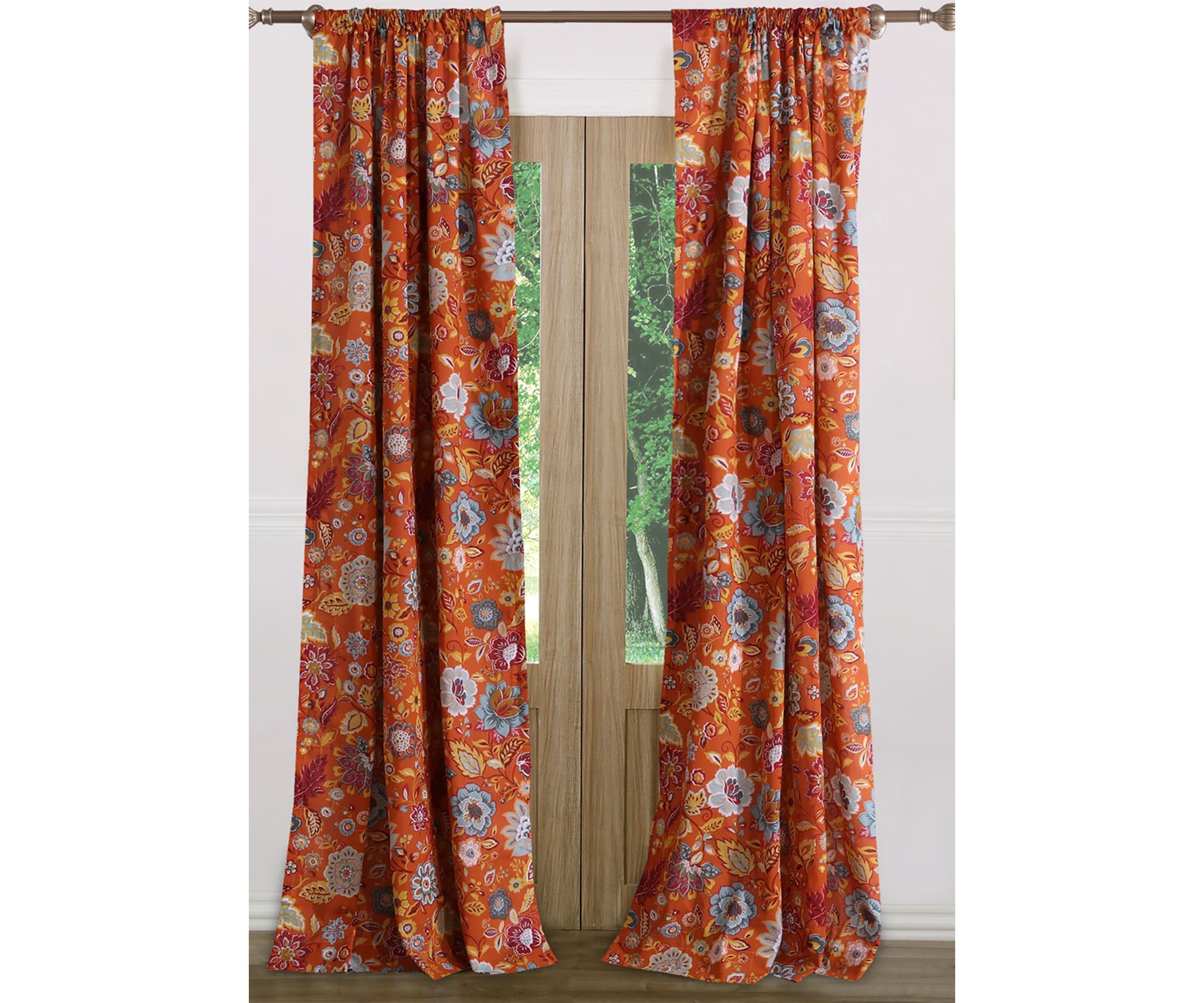 Astoria Spice Window Panel Pair 63