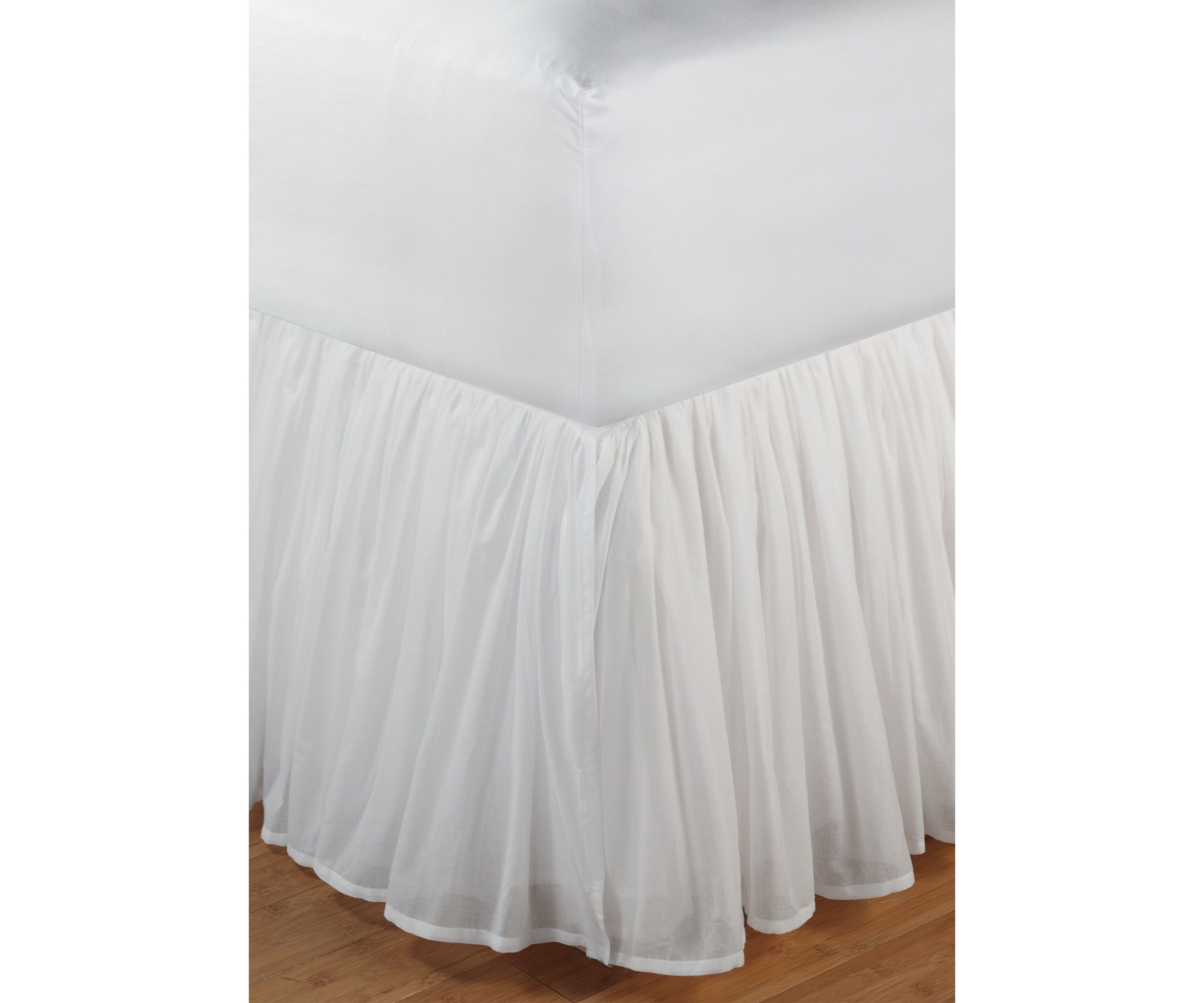 Cotton Voile White Bedskirt 15