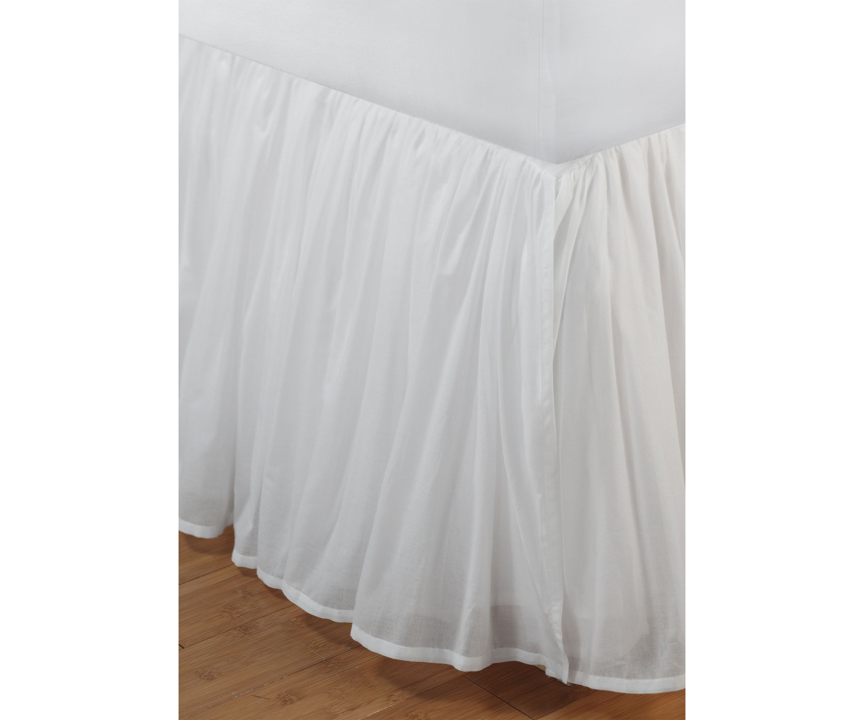 Cotton Voile White Bedskirt 15