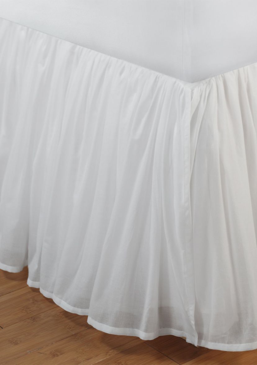 Cotton Voile White Bedskirt 15