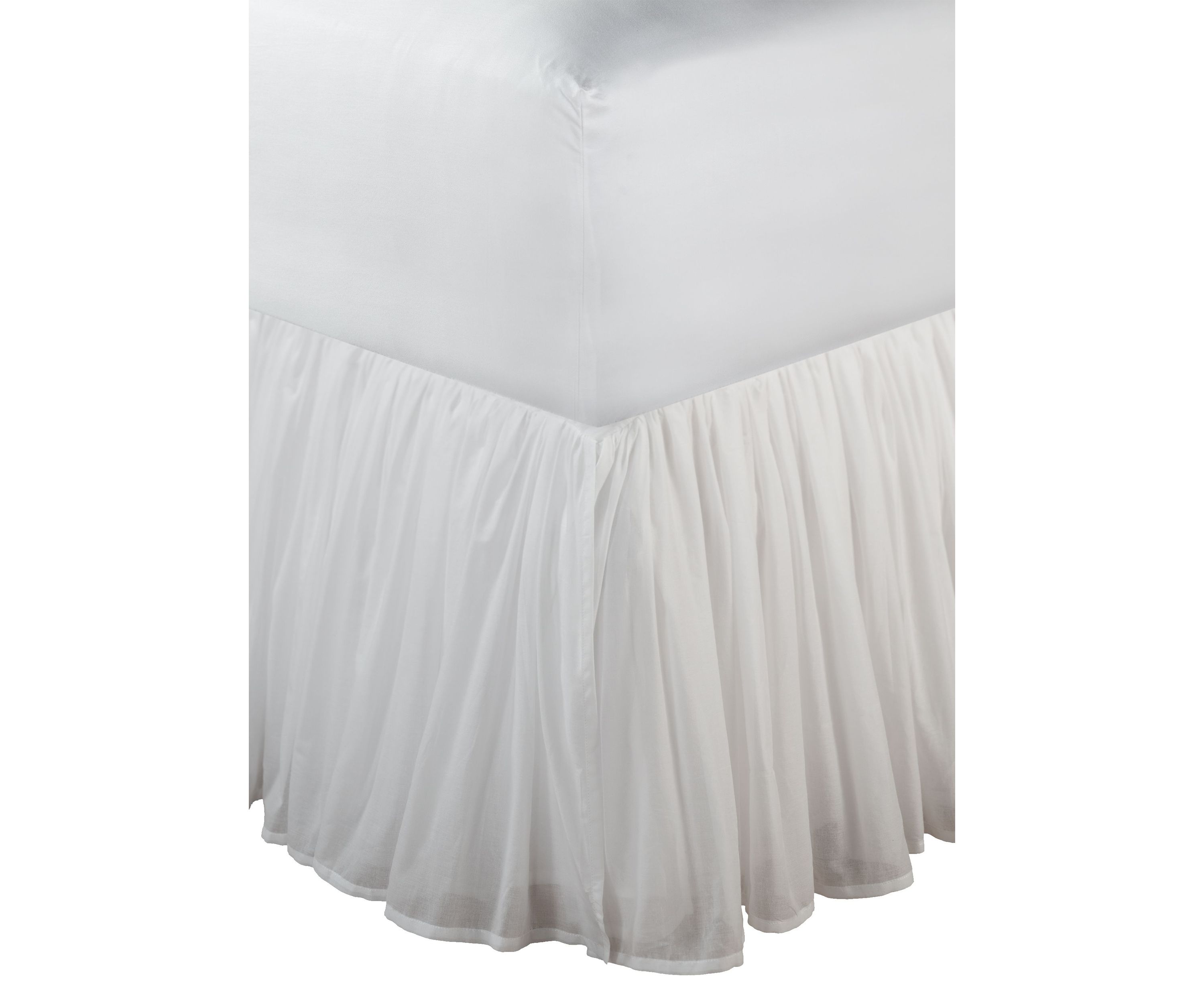 Cotton Voile White Bedskirt 15