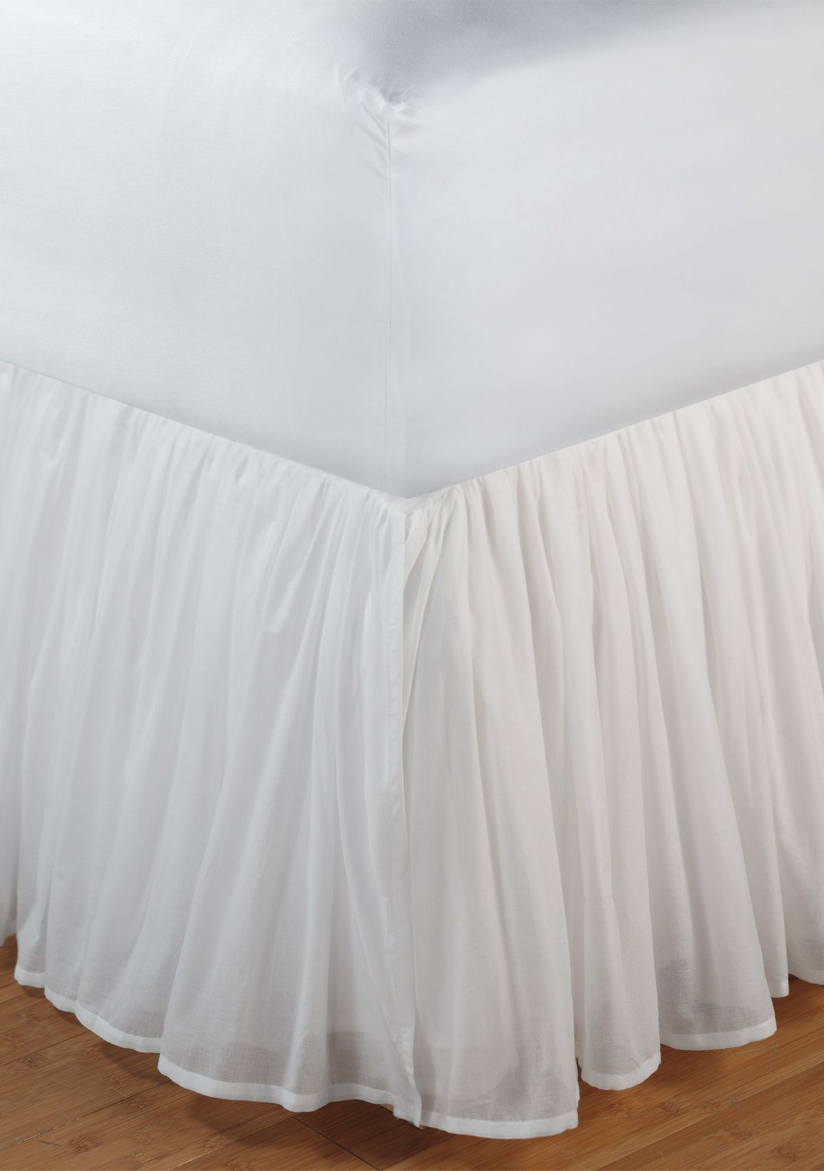 Cotton Voile White Bedskirt 18
