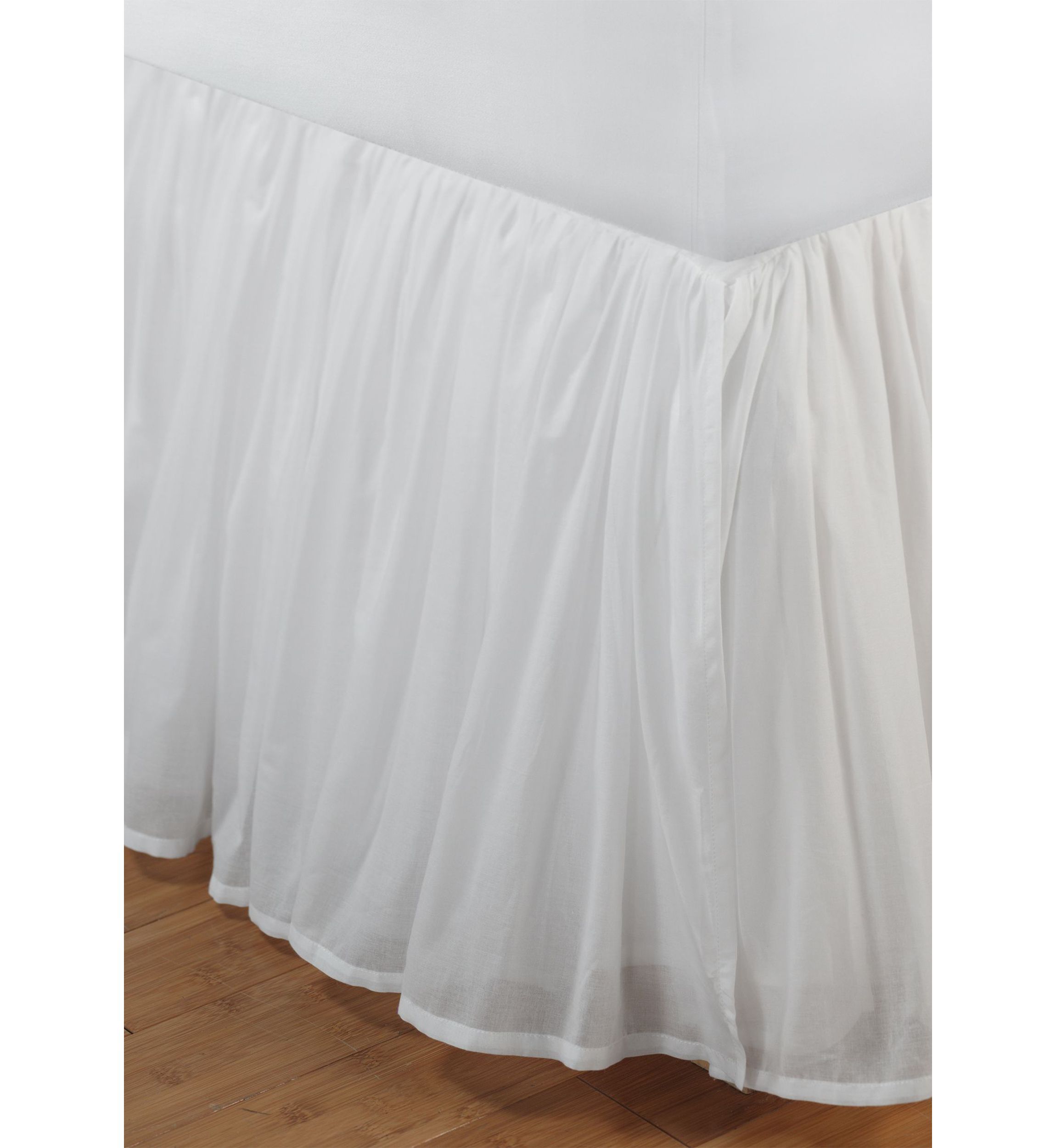 Cotton Voile White Bedskirt 18