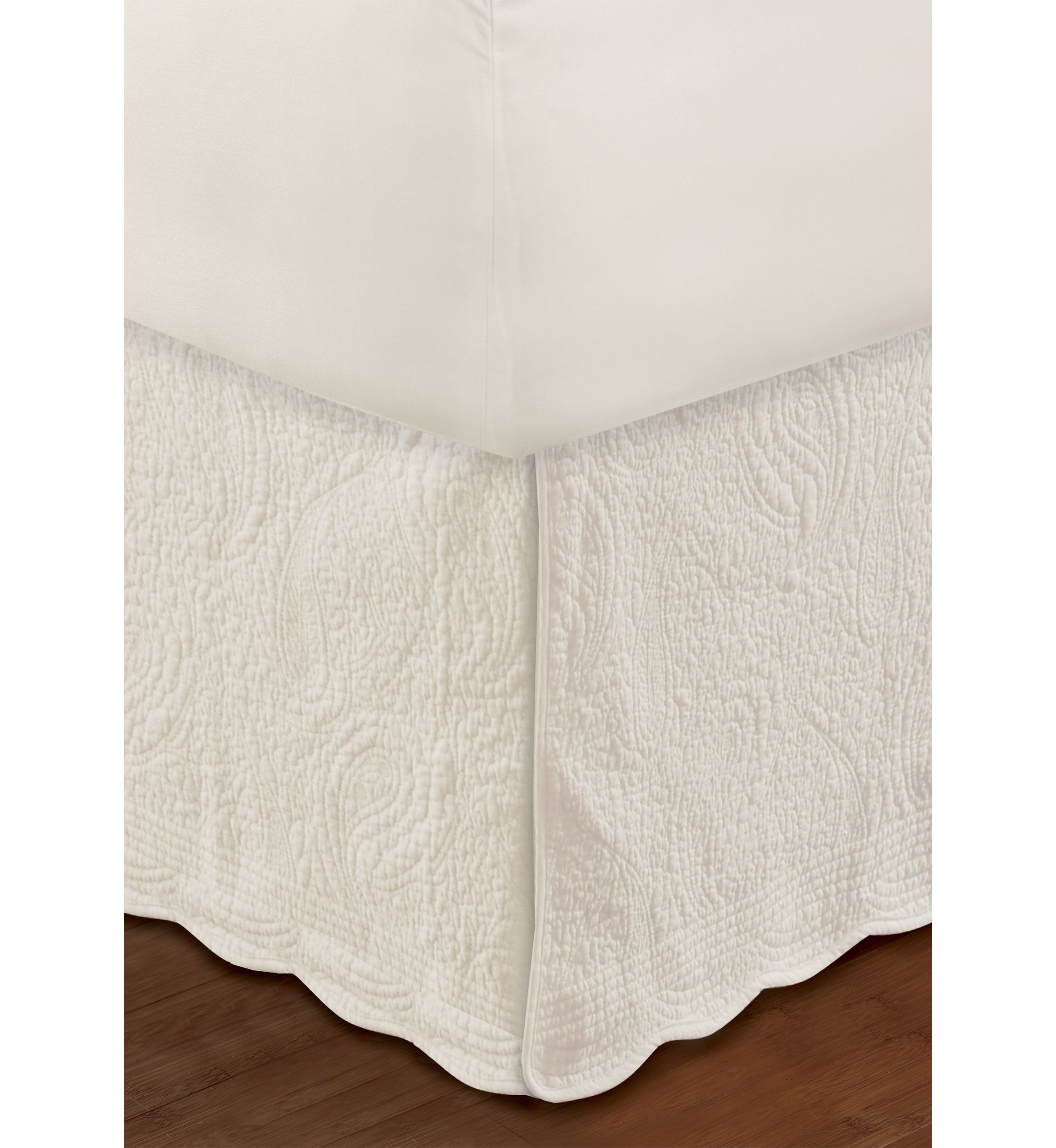 Paisley Ivory Bedskirt
