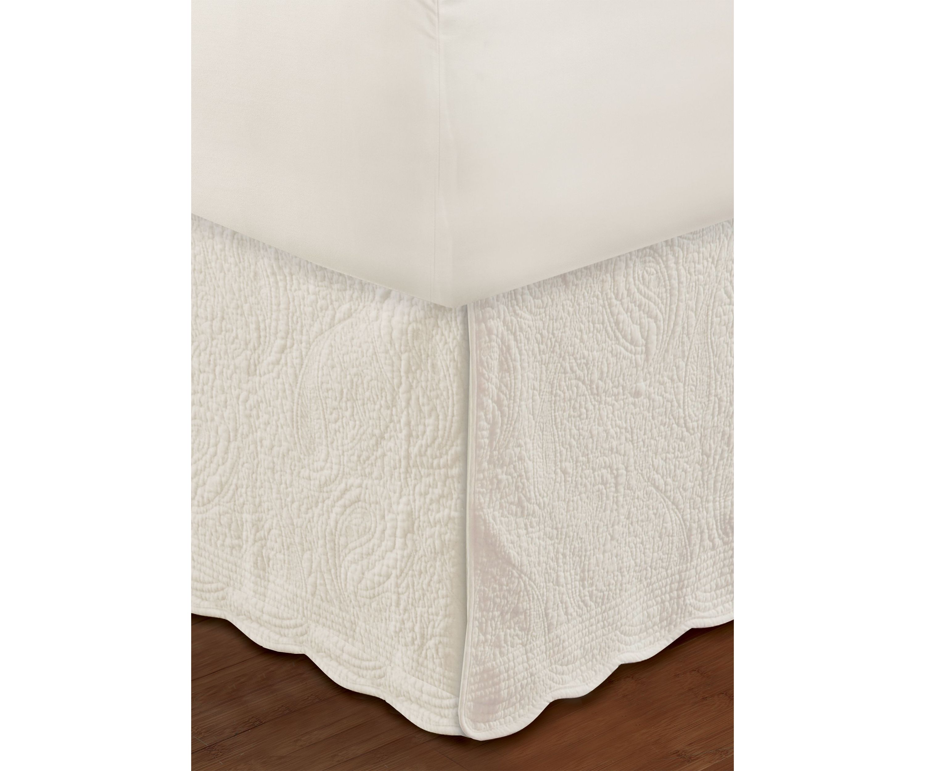 Paisley Ivory Bedskirt