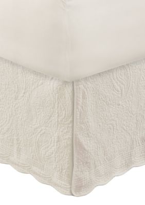 Paisley Ivory Bedskirt