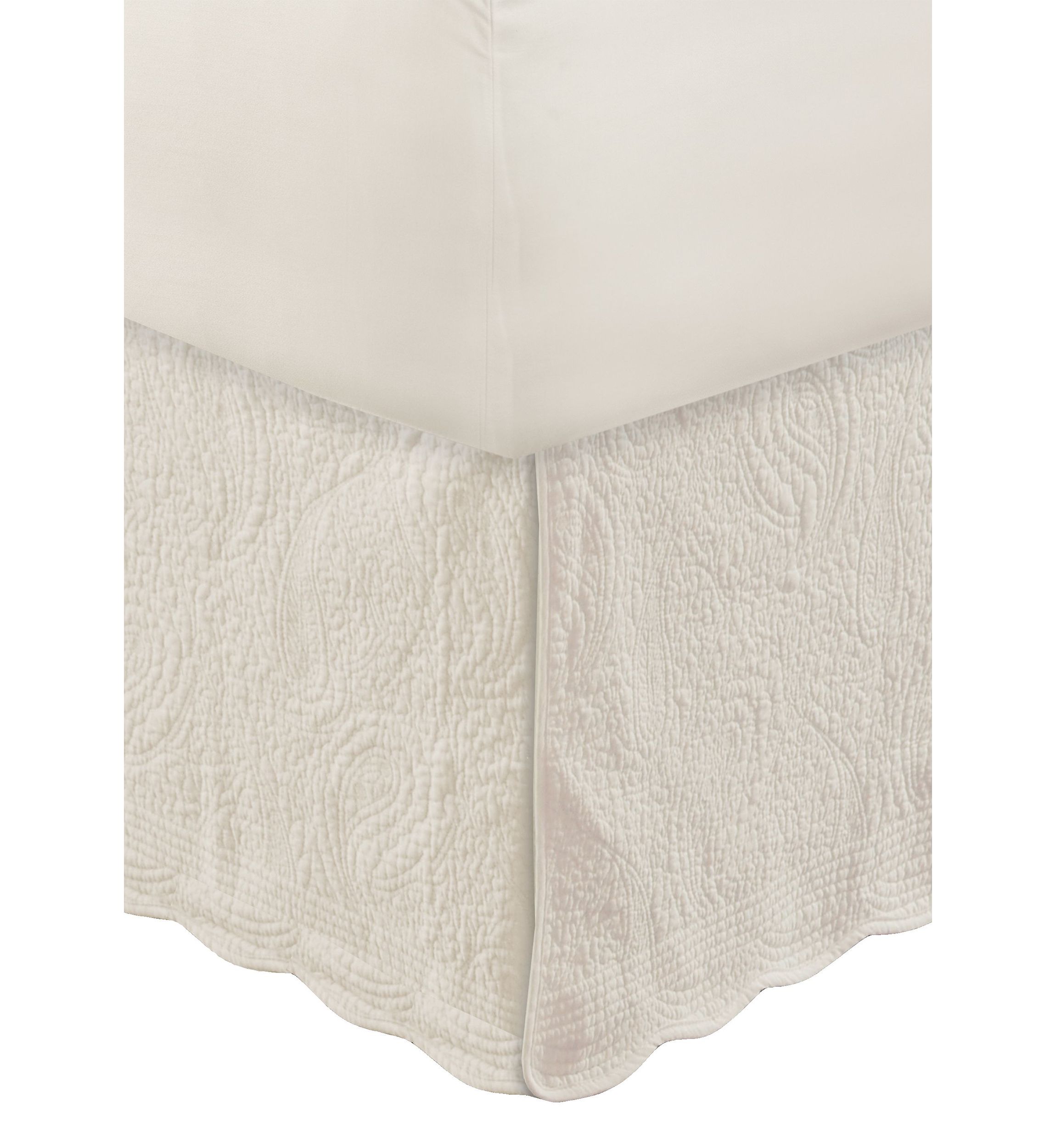Paisley Ivory Bedskirt