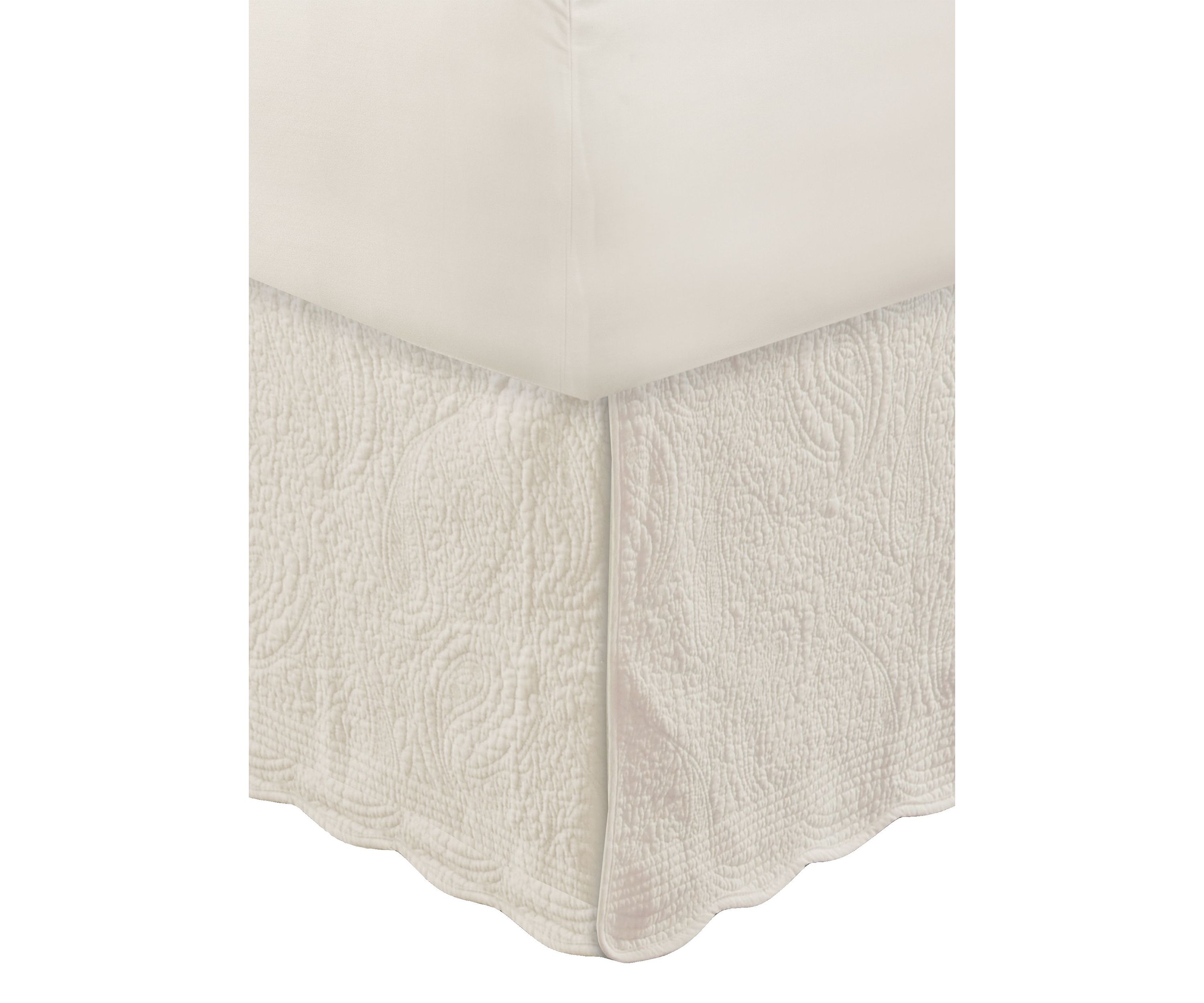 Paisley Ivory Bedskirt