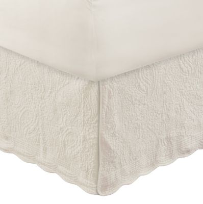 Paisley Ivory Bedskirt