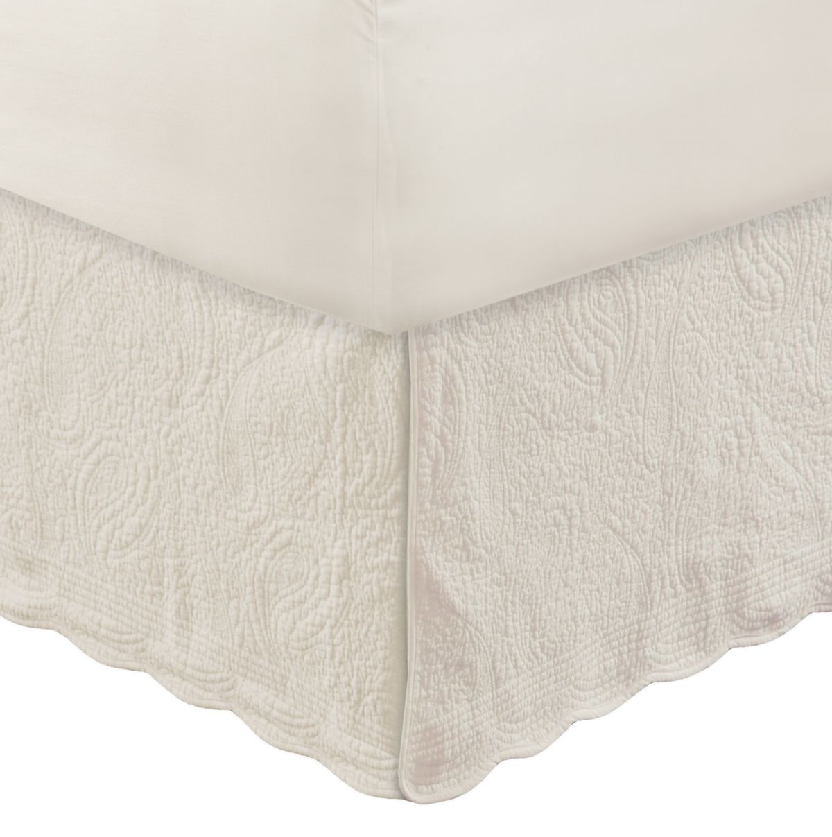 Paisley Ivory Bedskirt