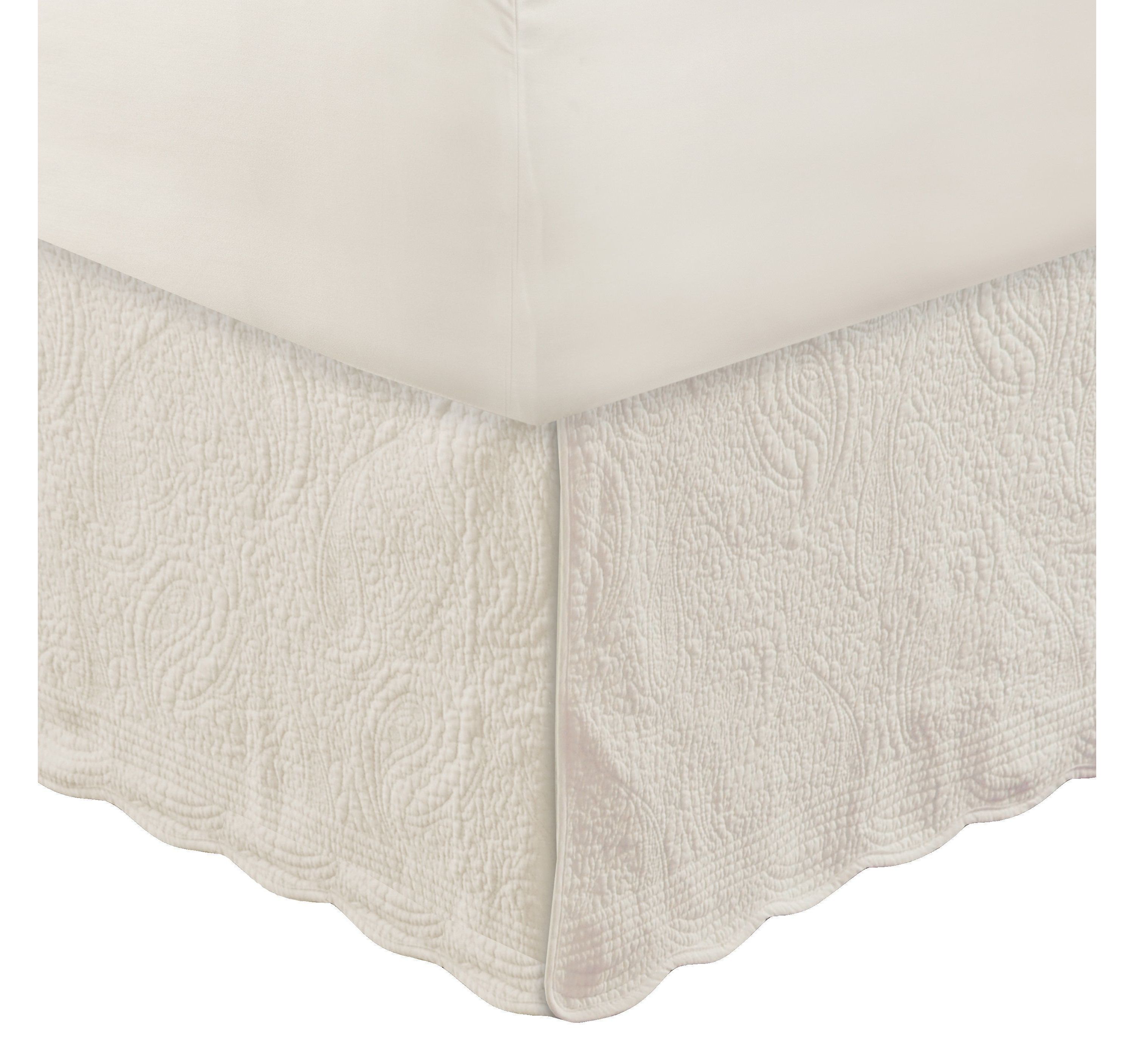 Paisley Ivory Bedskirt