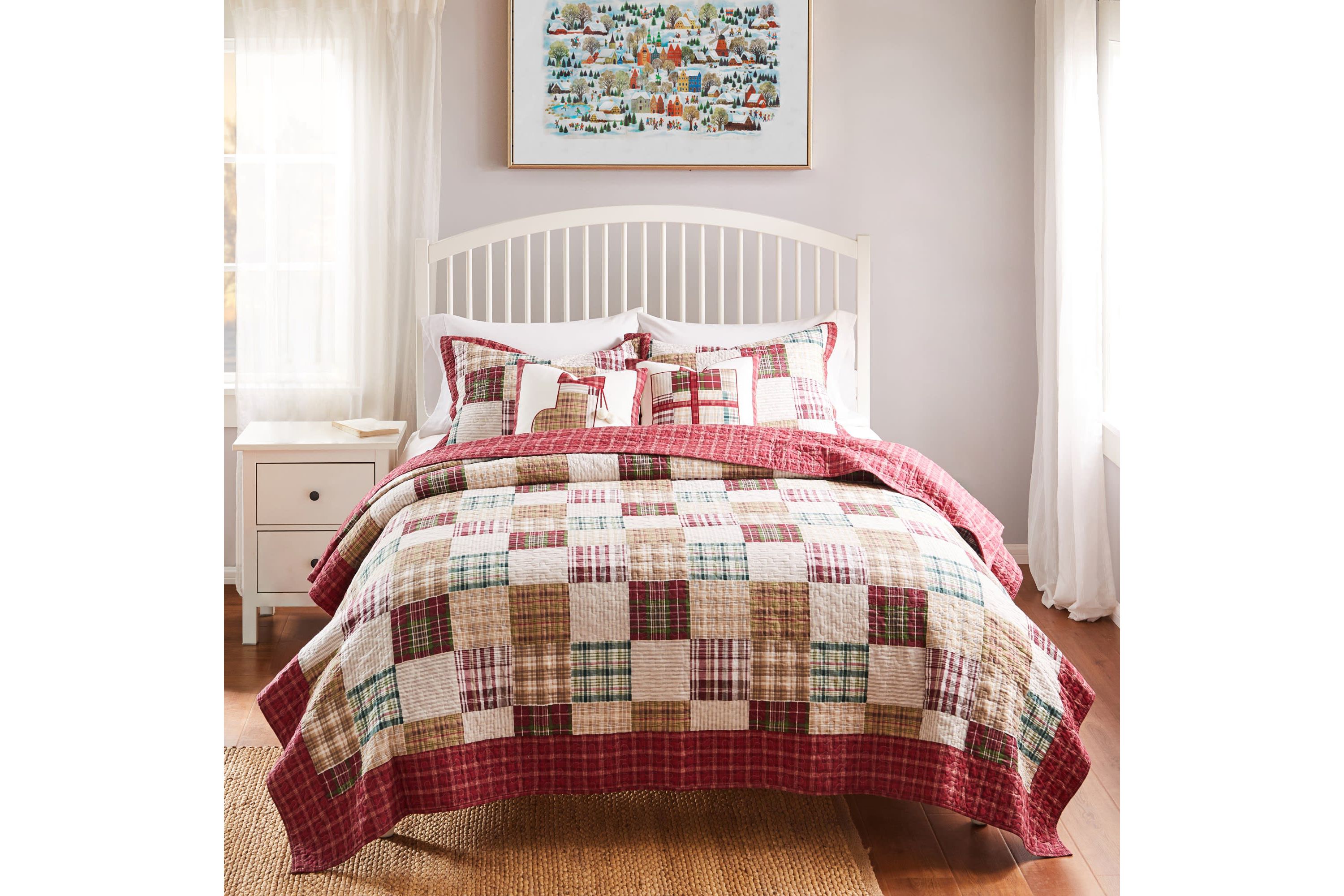 Oxford Red Quilt Set