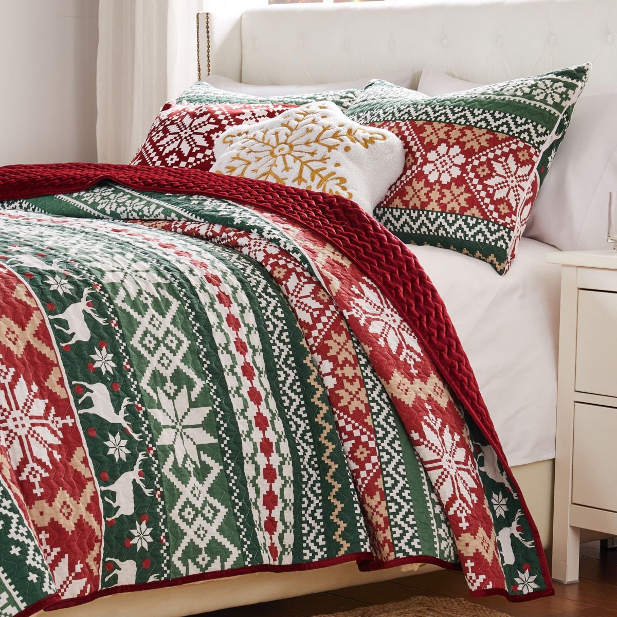 Fair Isle Snow Quilt Set