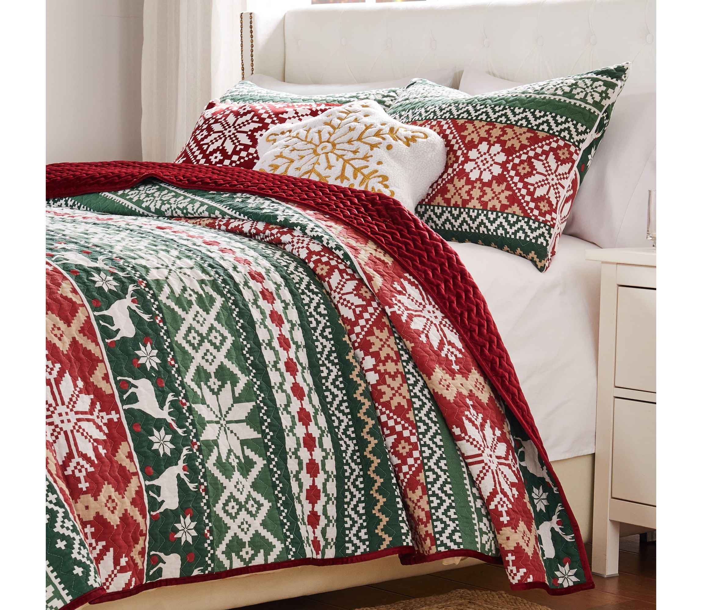 Fair Isle Snow Quilt Set