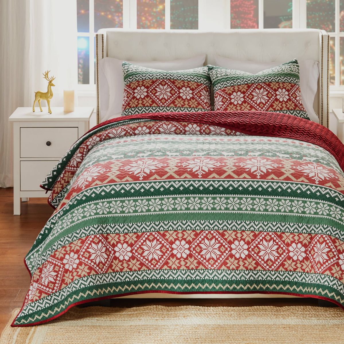 Fair Isle Snow Quilt Set