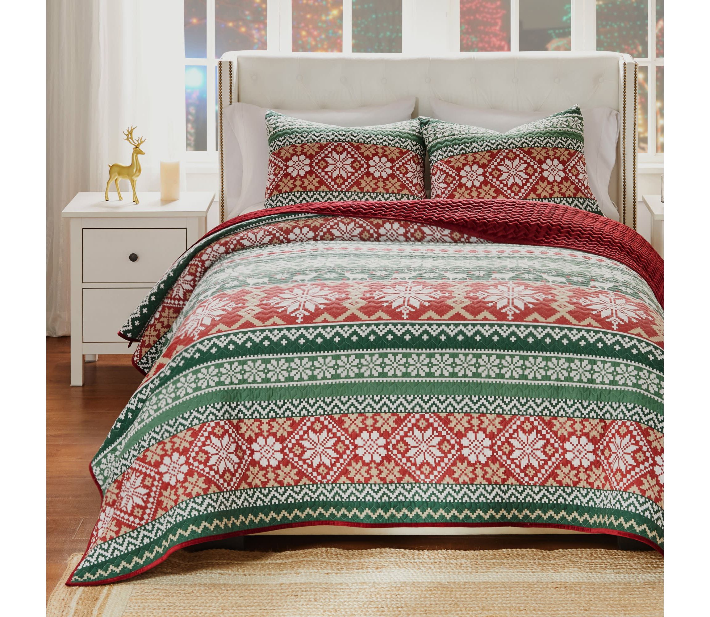 Fair Isle Snow Quilt Set