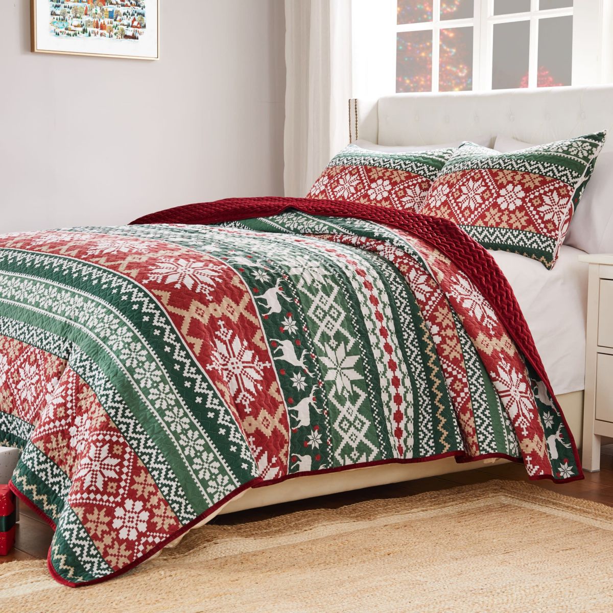 Fair Isle Snow Quilt Set
