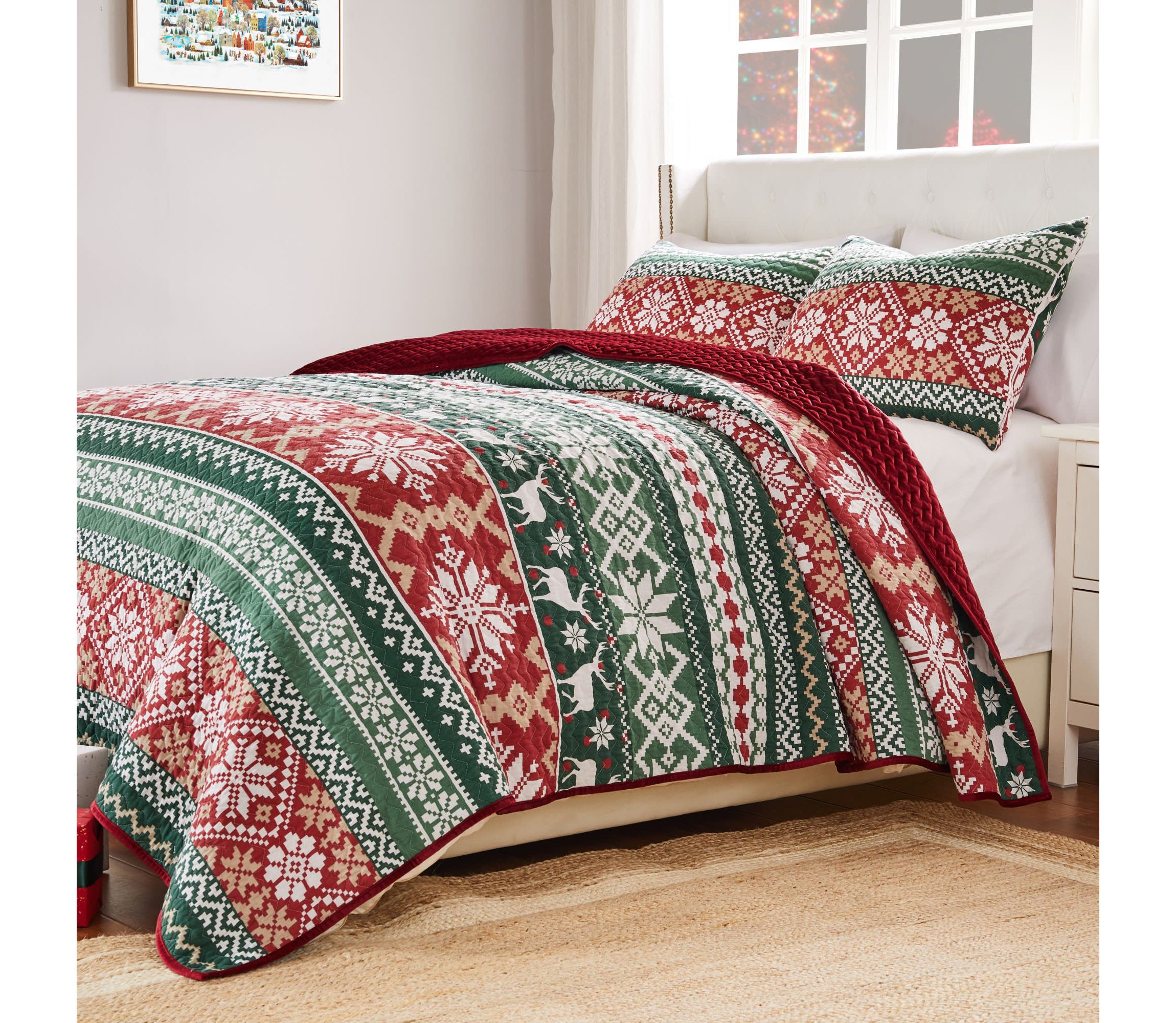 Fair Isle Snow Quilt Set