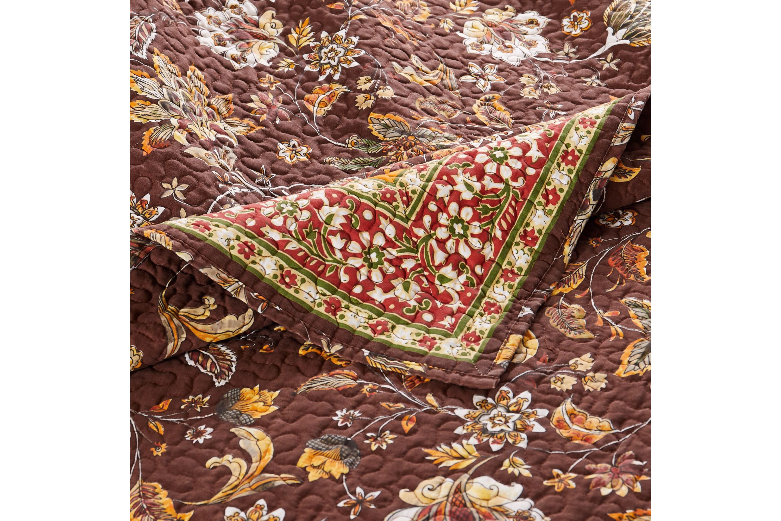 Audrey Chocolate Quilt Set