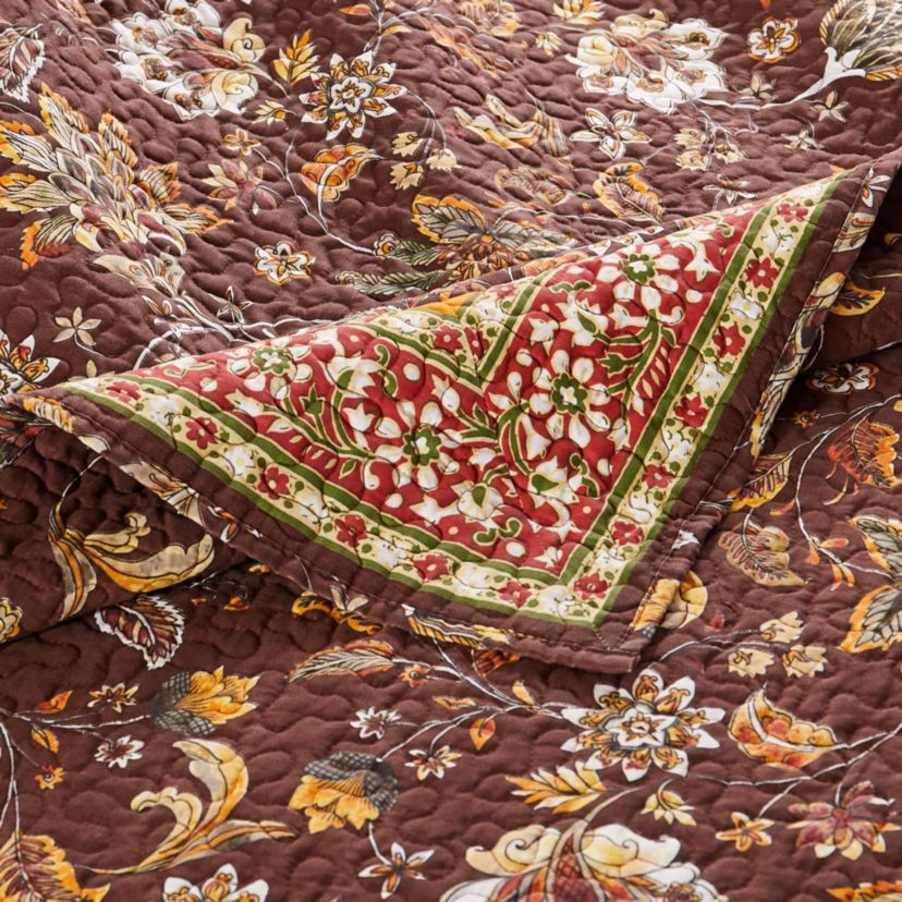 Audrey Chocolate Quilt Set