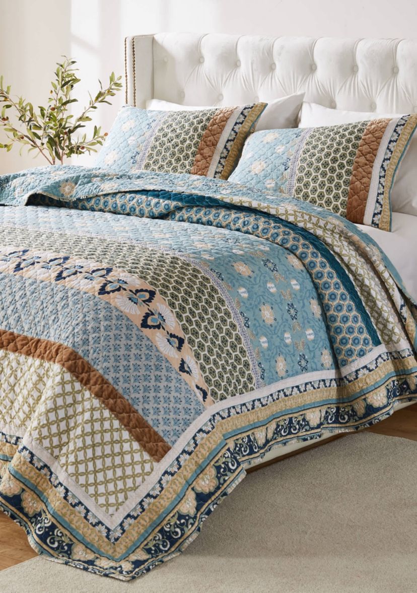 Thalia Blue Quilt Set