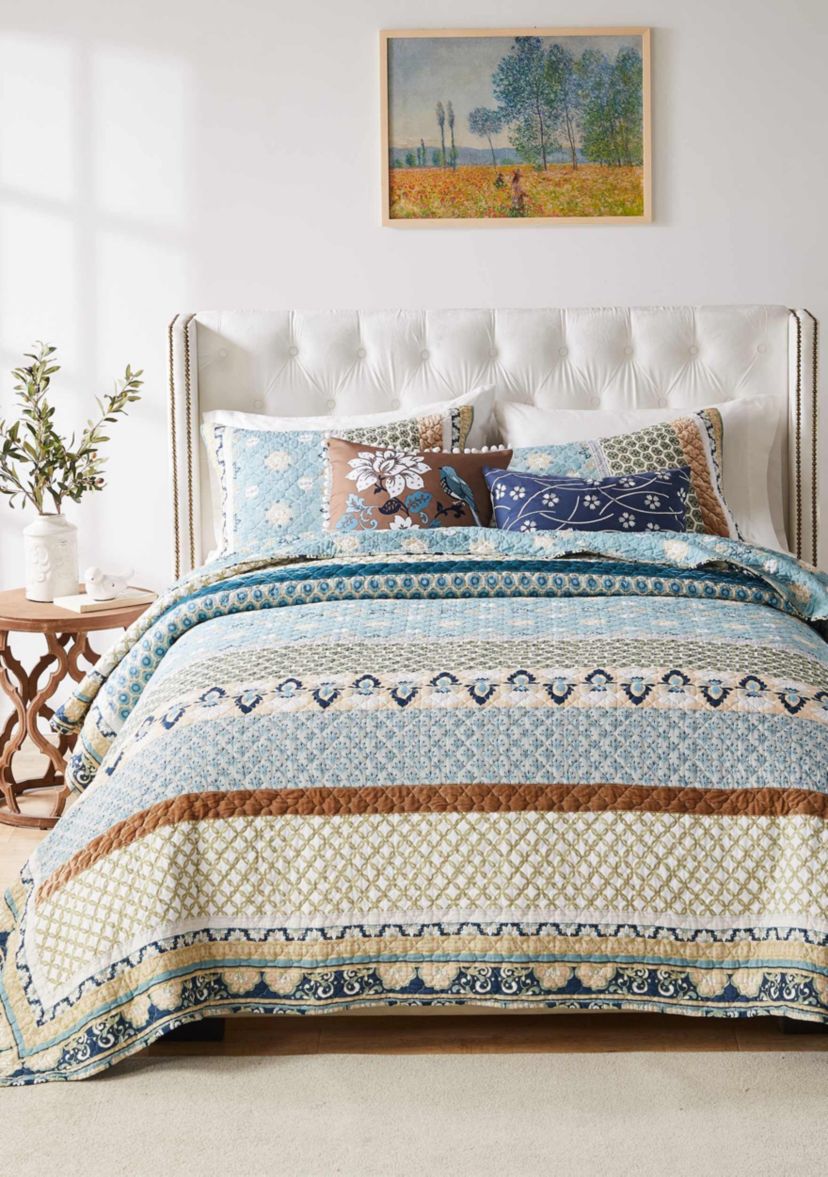 Thalia Blue Quilt Set