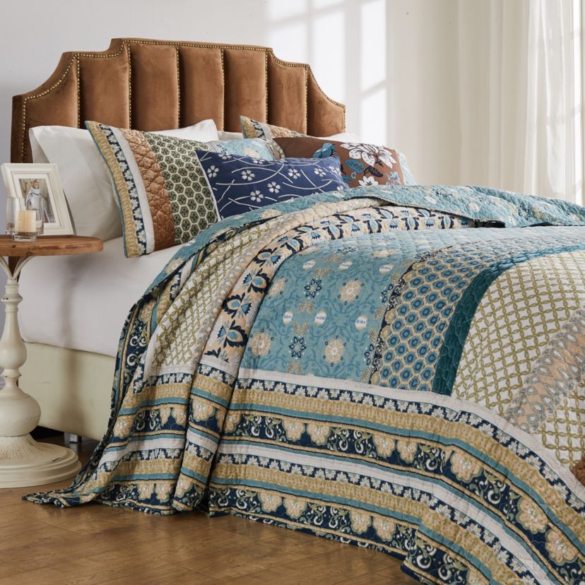 Thalia Blue Bedspread Set