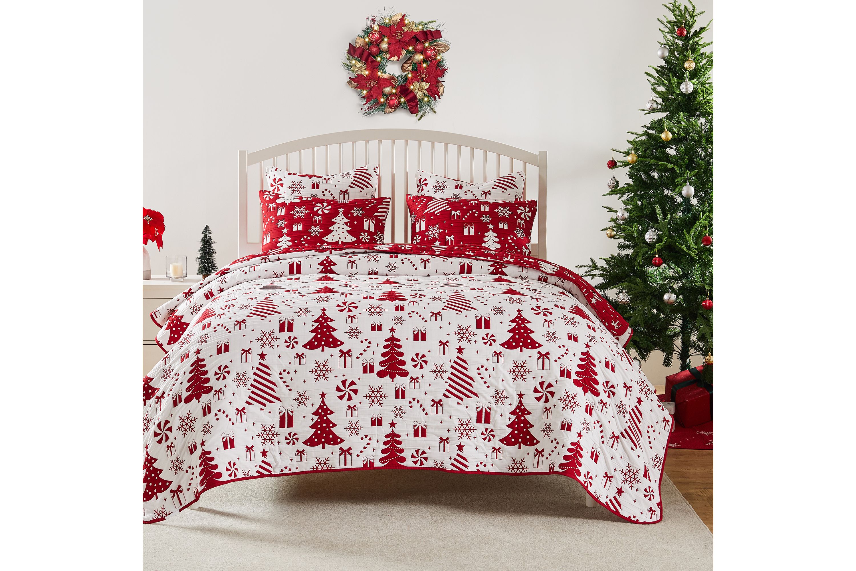 Peppermint Party Quilt Set