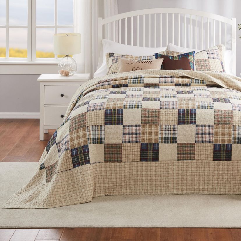 Oxford Taupe Bedspread Set