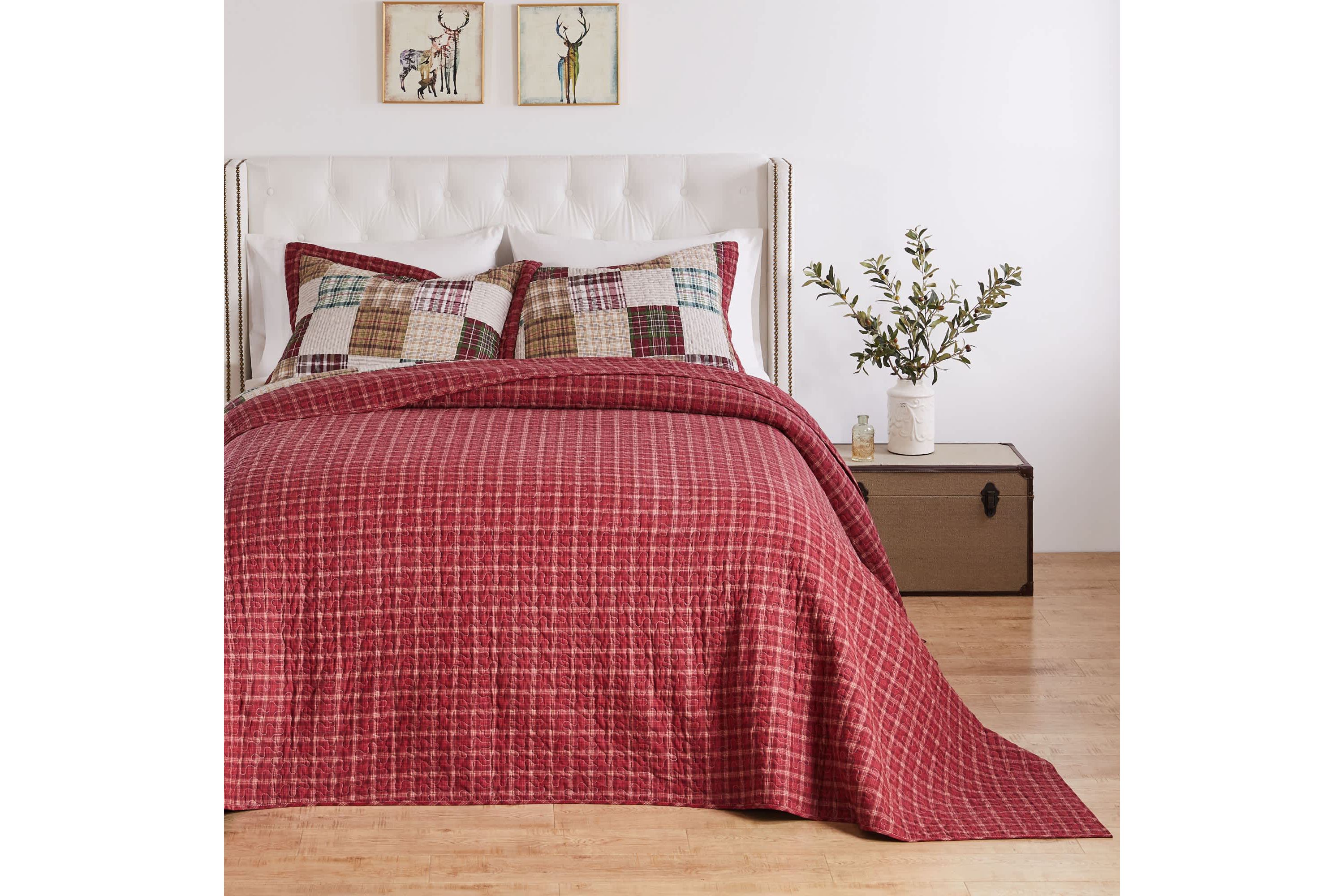Oxford Red Bedspread Set