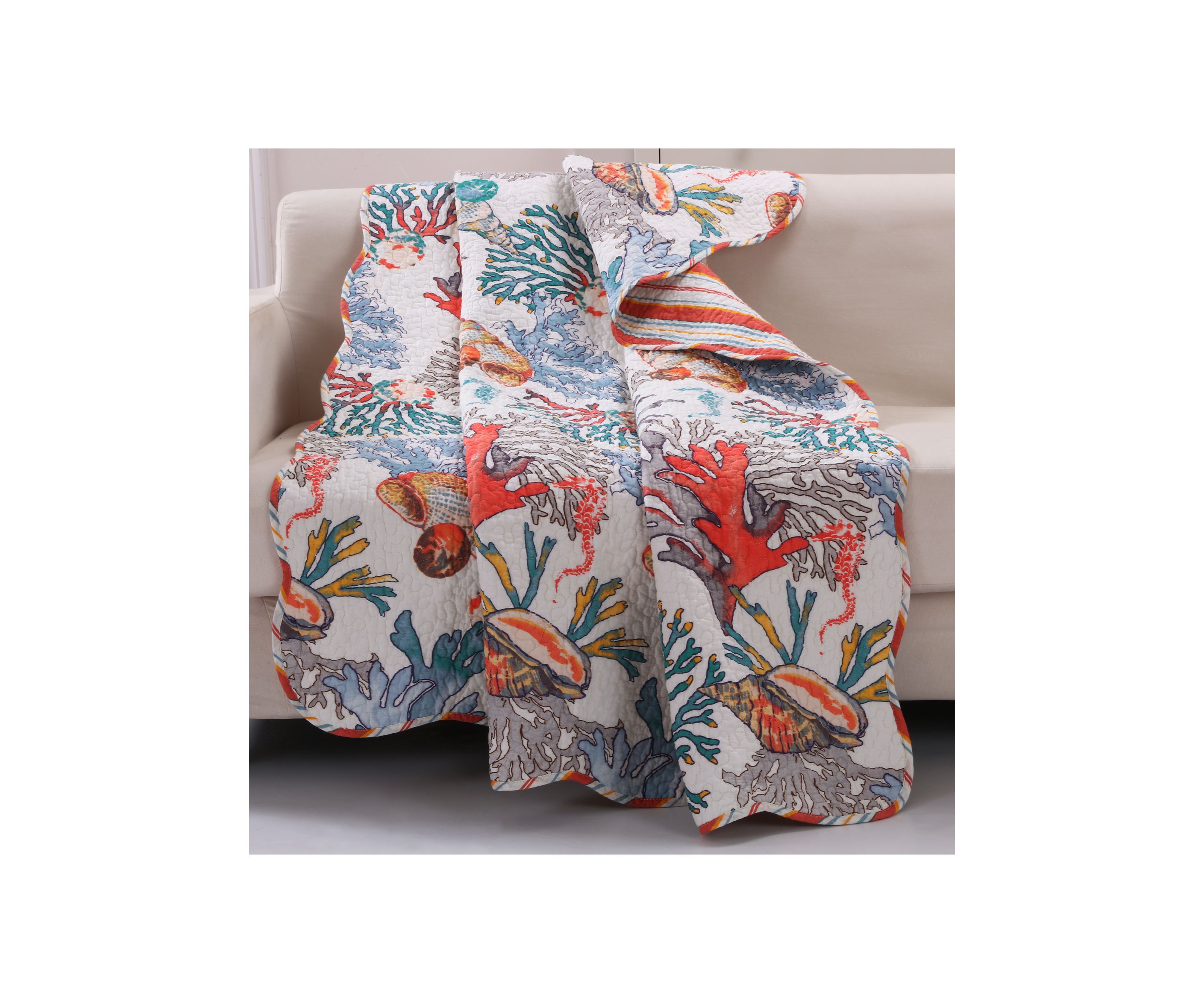 Atlantis Coral Throw