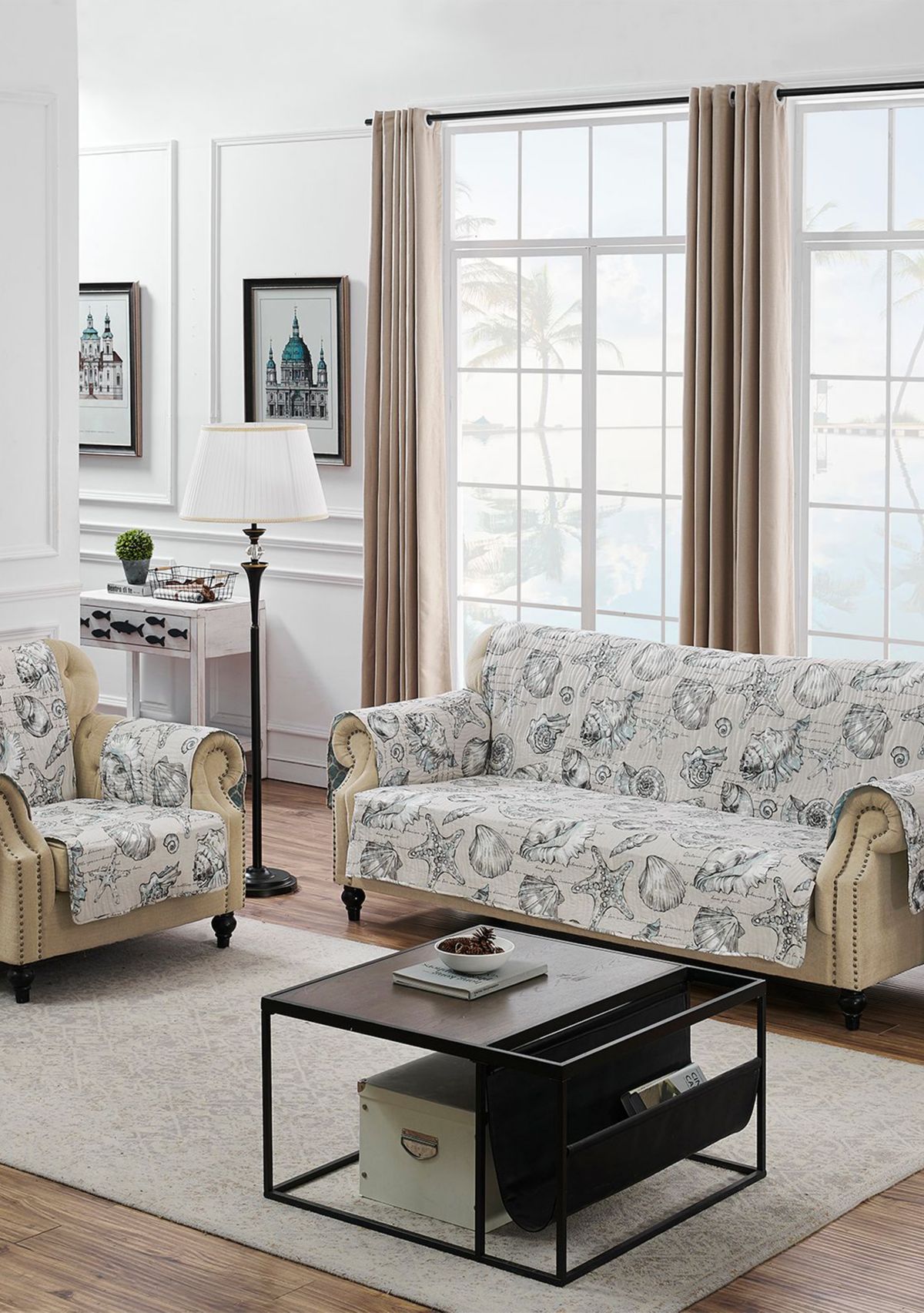 Cruz White Armchair Furniture Protector