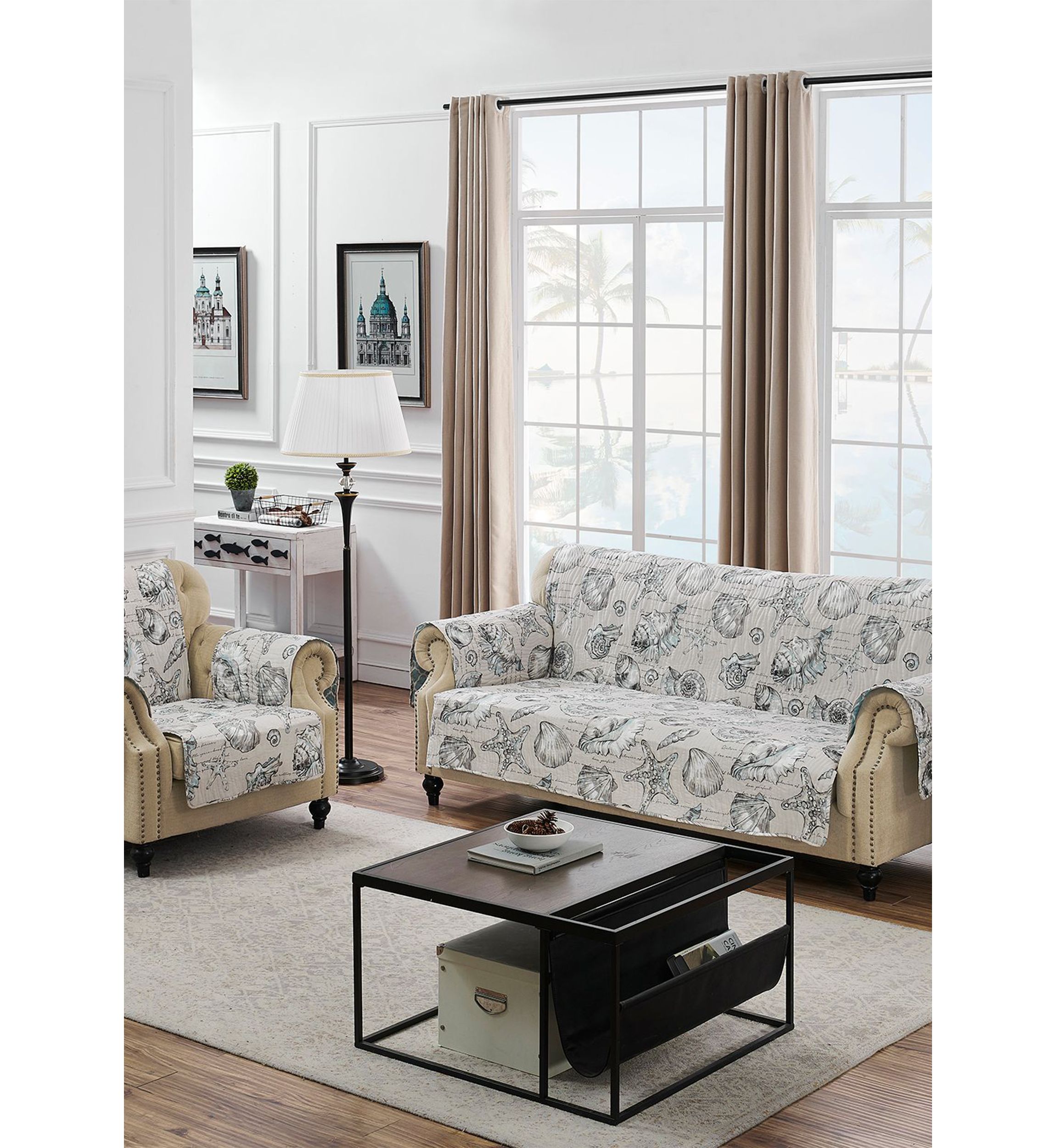 Cruz White Armchair Furniture Protector