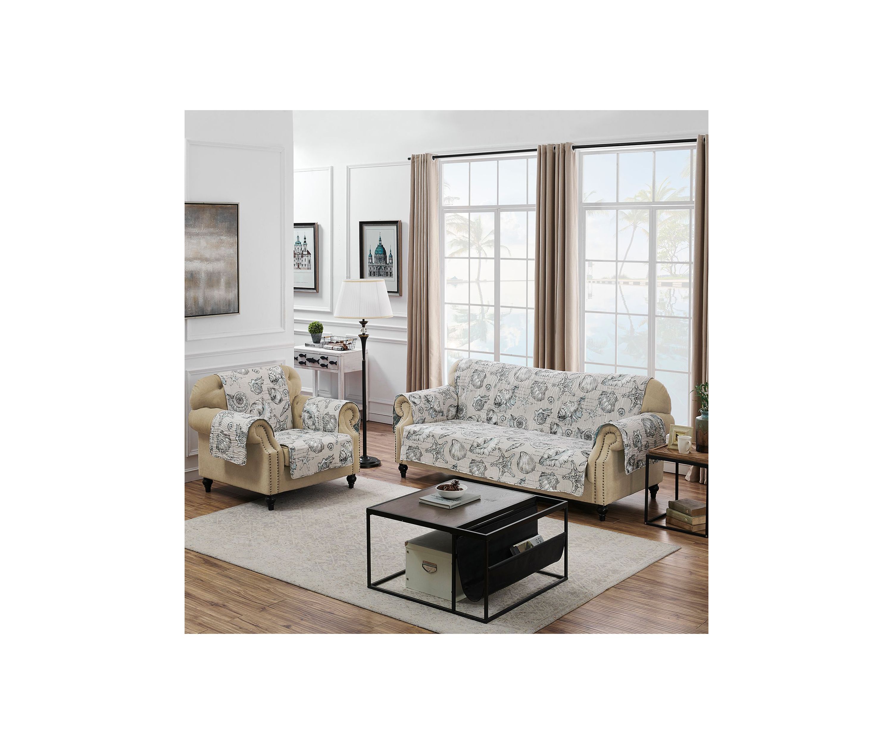 Cruz White Loveseat Furniture Protector
