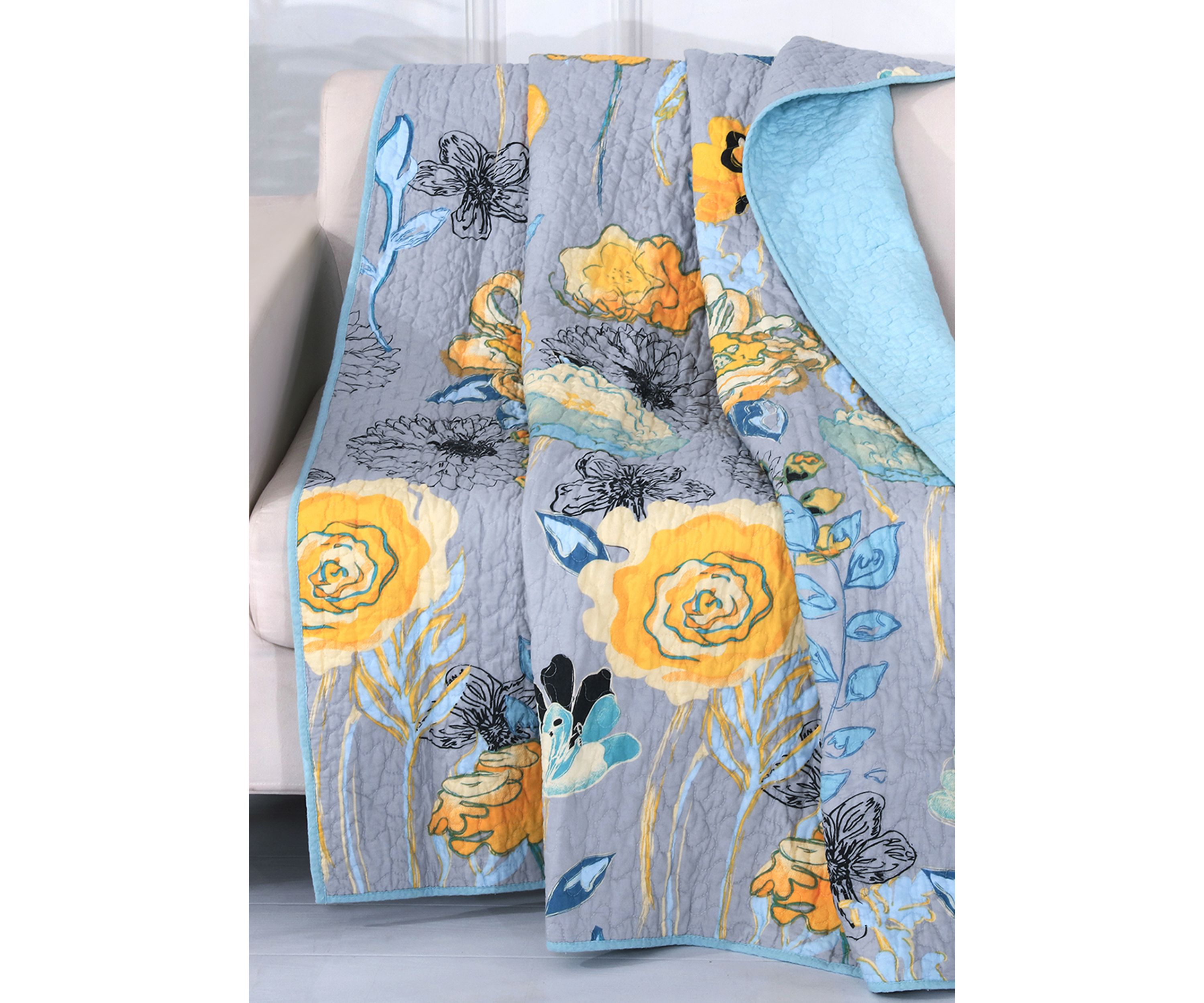 Watercolor Dream Gray Throw