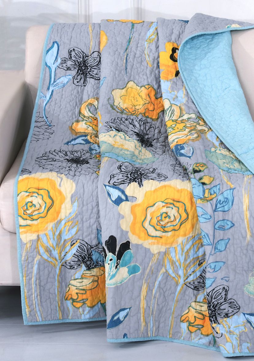 Watercolor Dream Gray Throw
