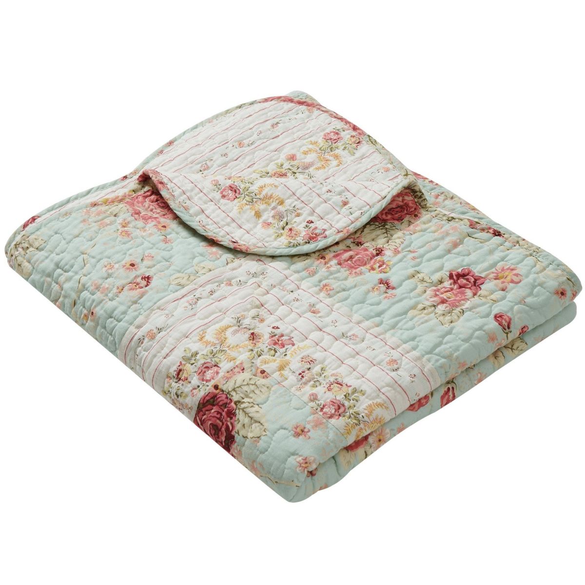 Antique Rose Blue Throw