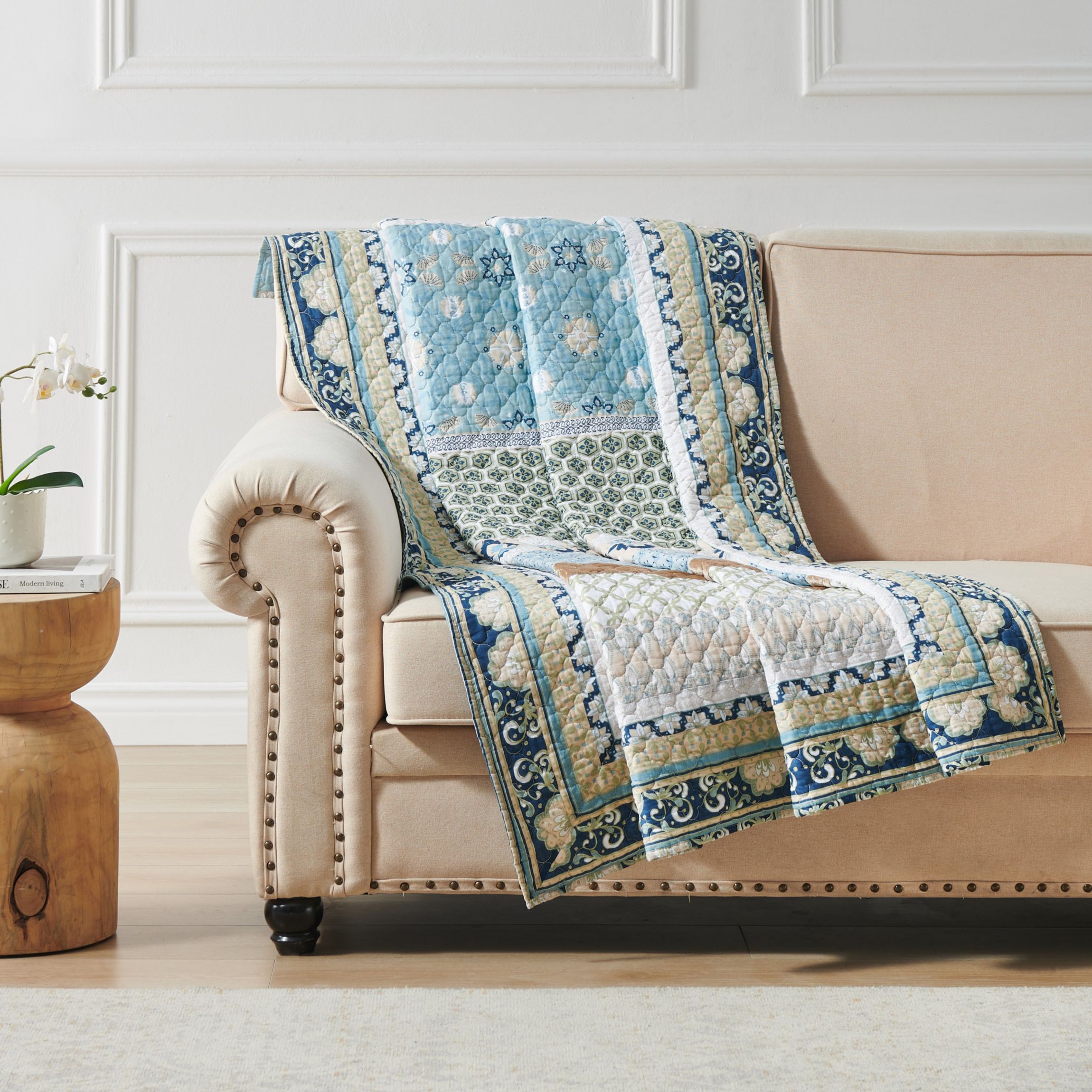 Thalia Blue Throw