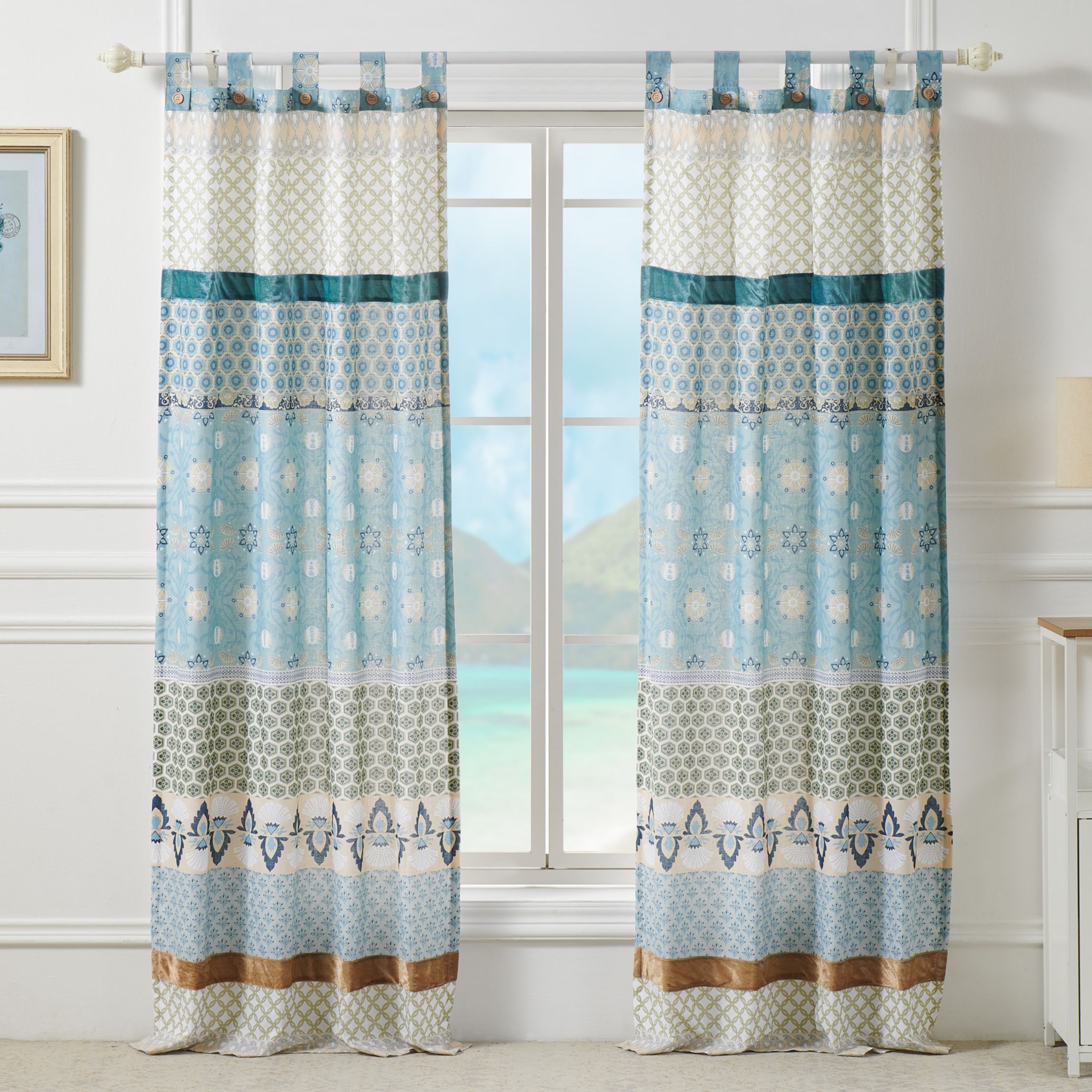 Thalia Blue Panel Pair