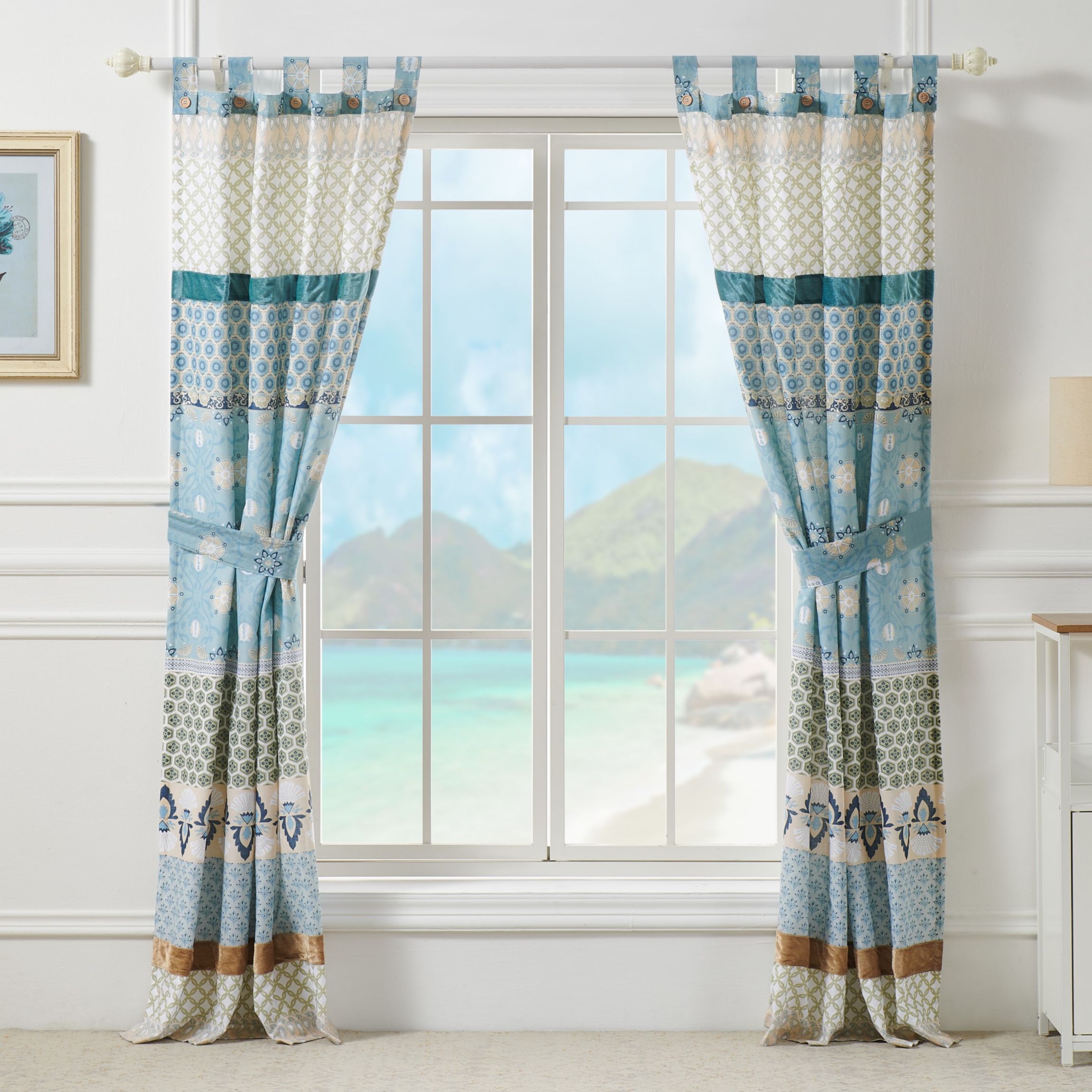 Thalia Blue Panel Pair