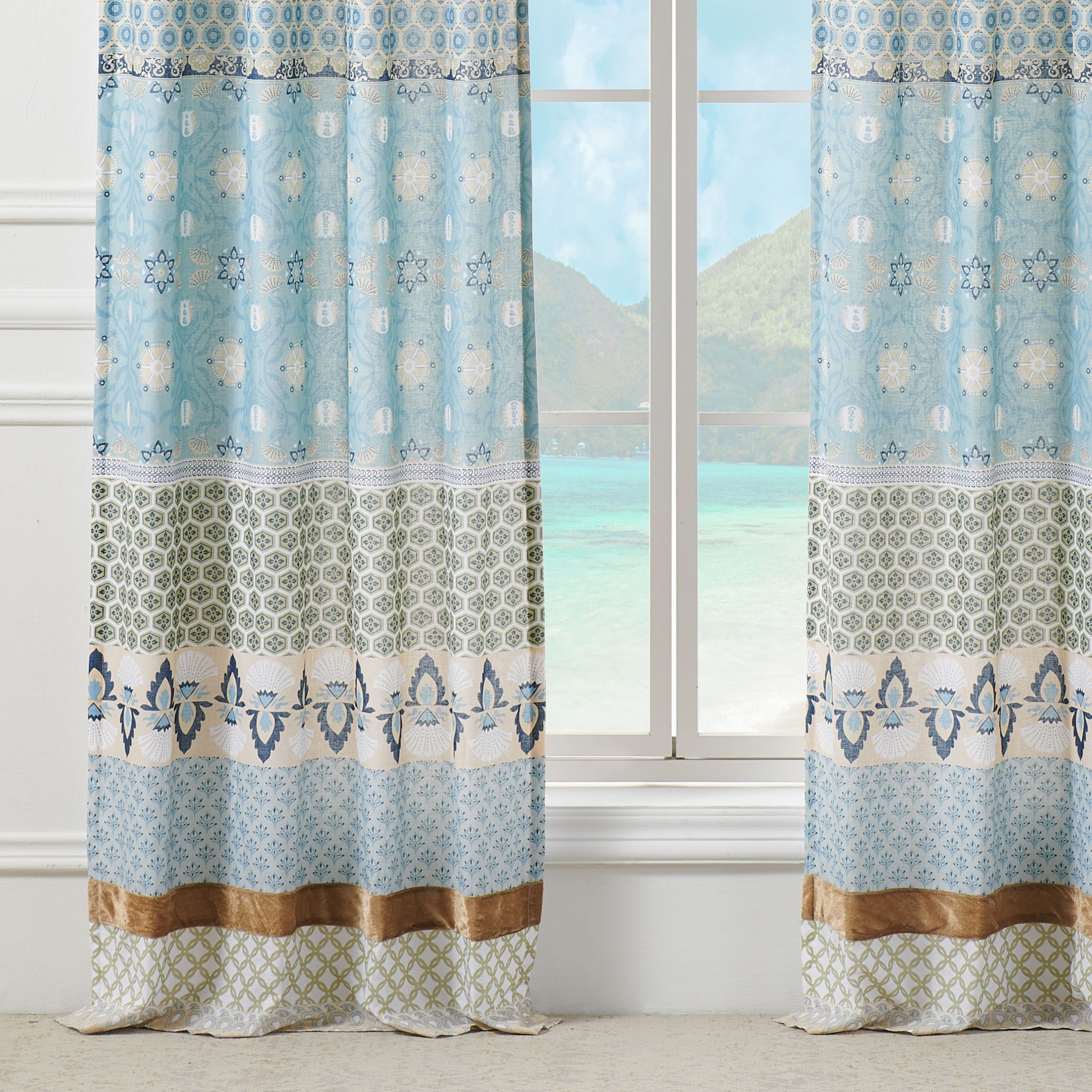 Thalia Blue Panel Pair