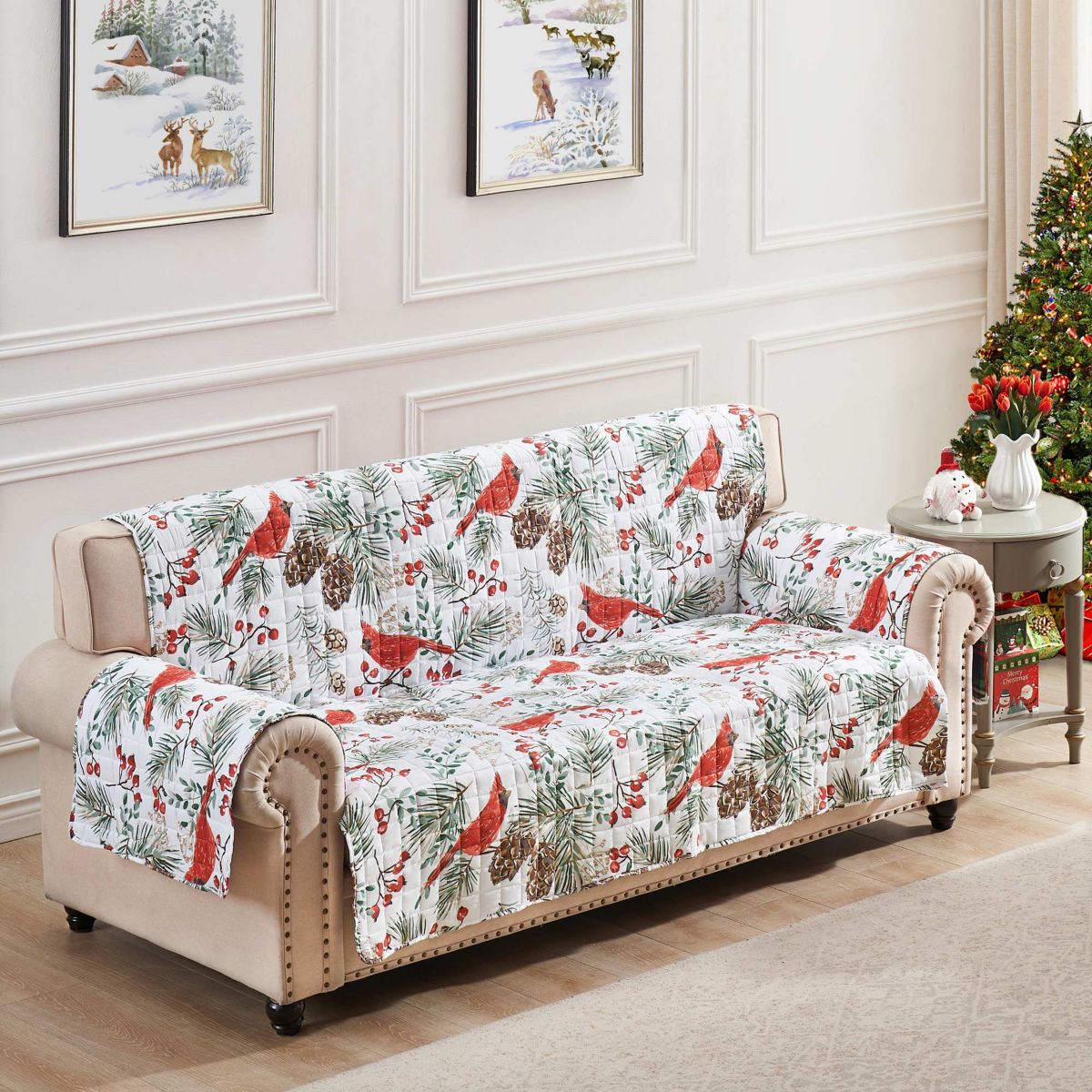 Cardinal Plaid Furniture Protector Sofa