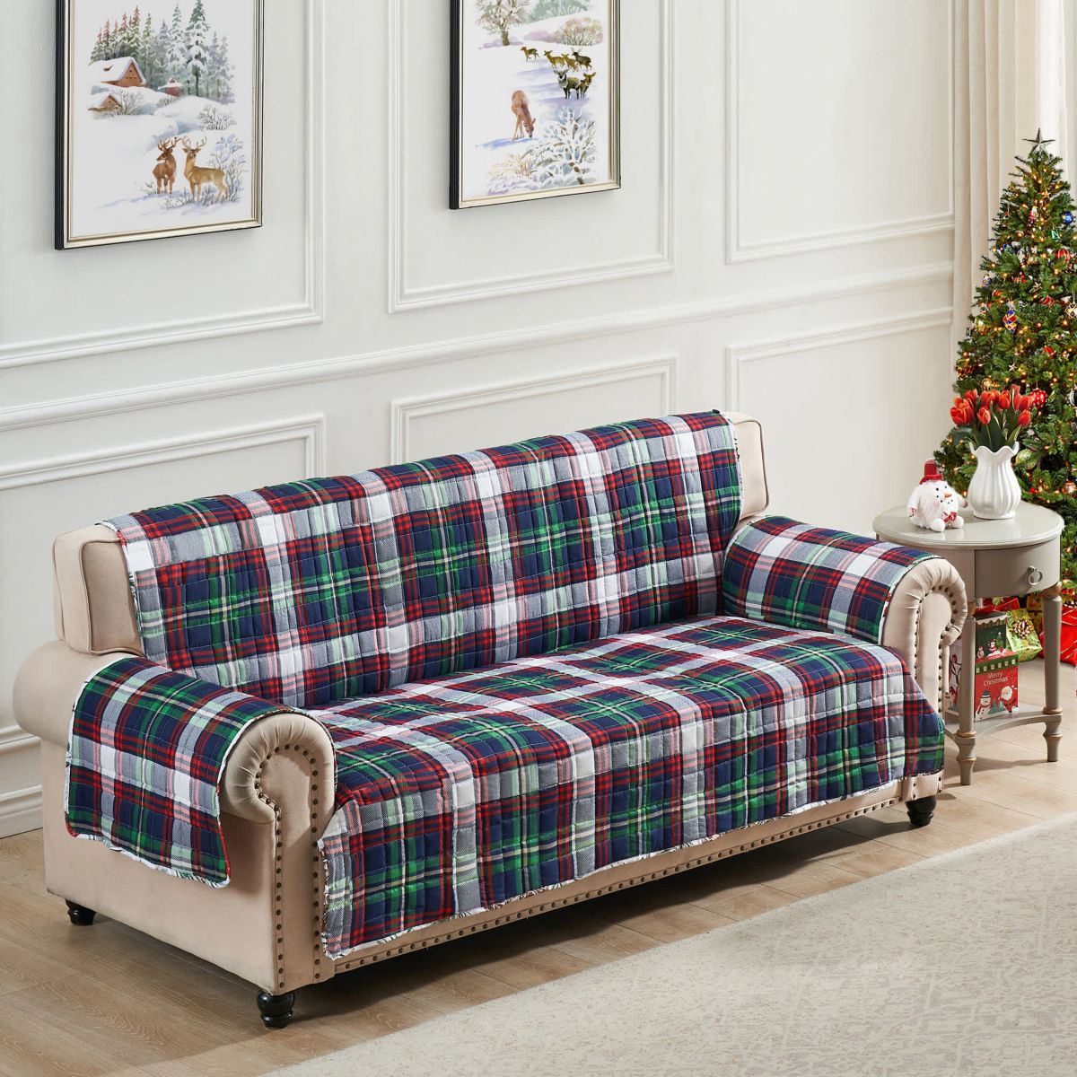 Cardinal Plaid Furniture Protector Sofa