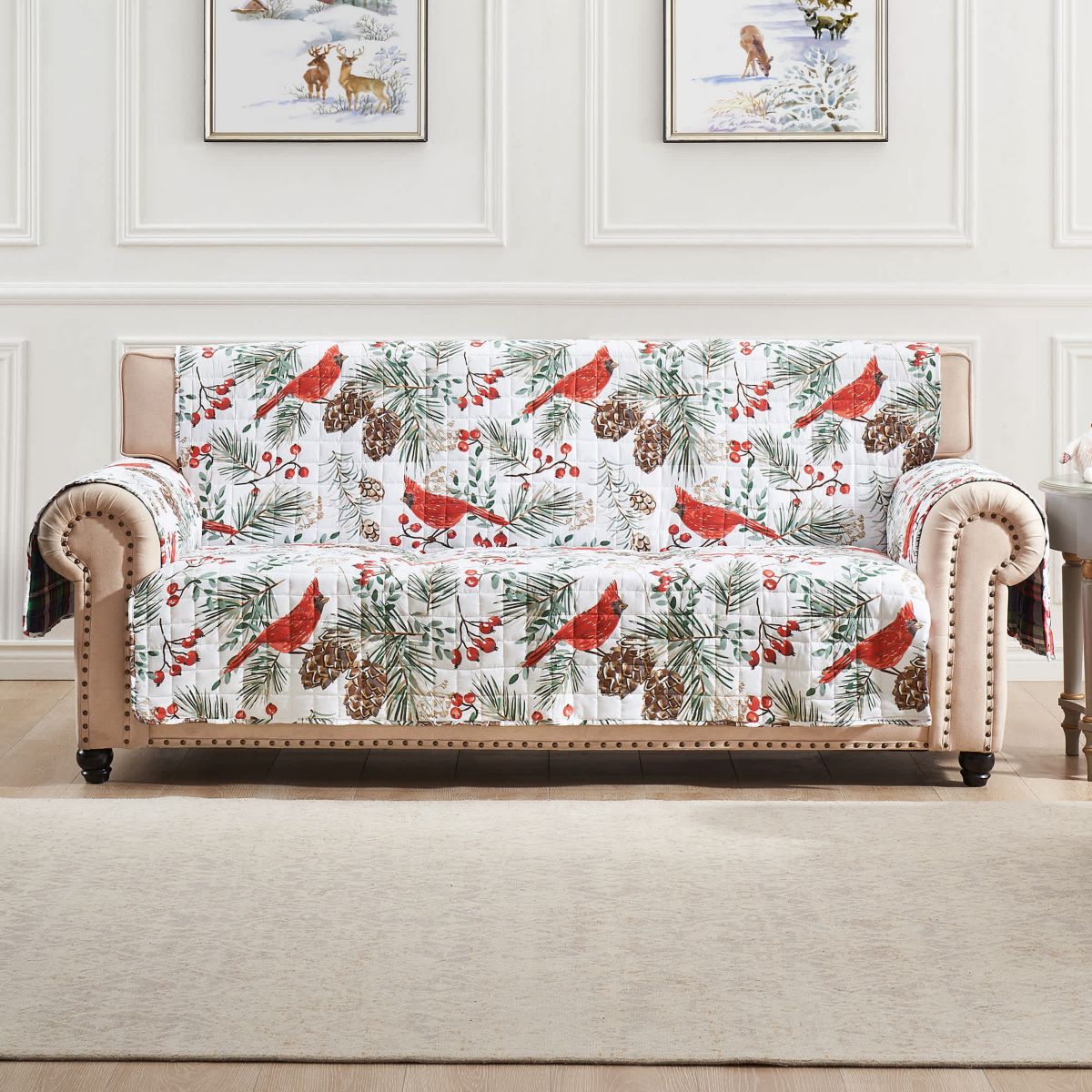 Cardinal Plaid Furniture Protector Sofa