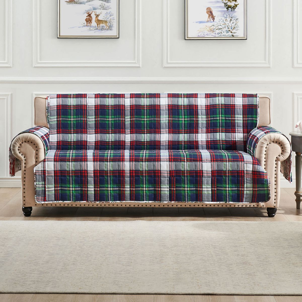 Cardinal Plaid Furniture Protector Sofa