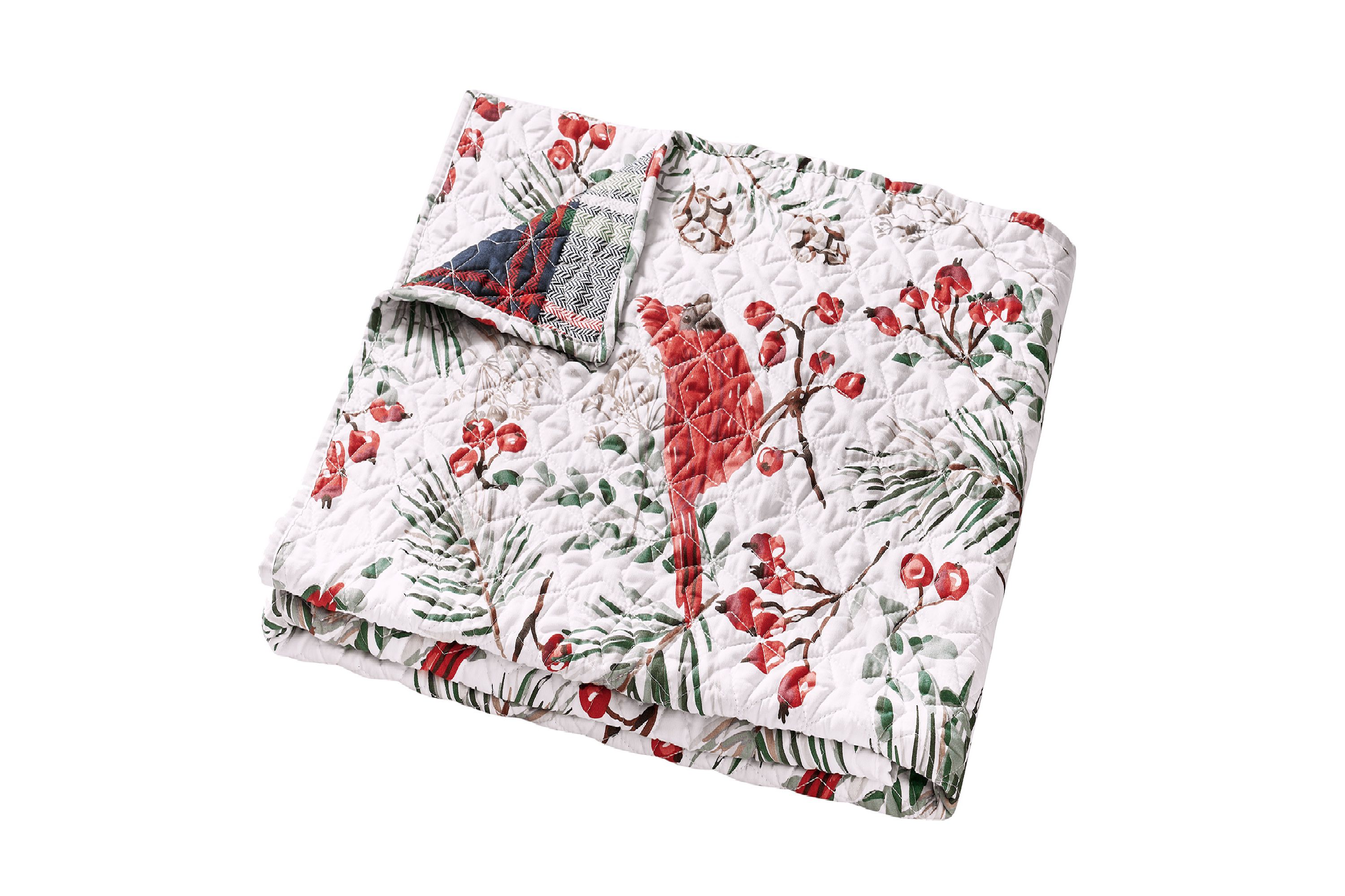 Cardinal Plaid Throw