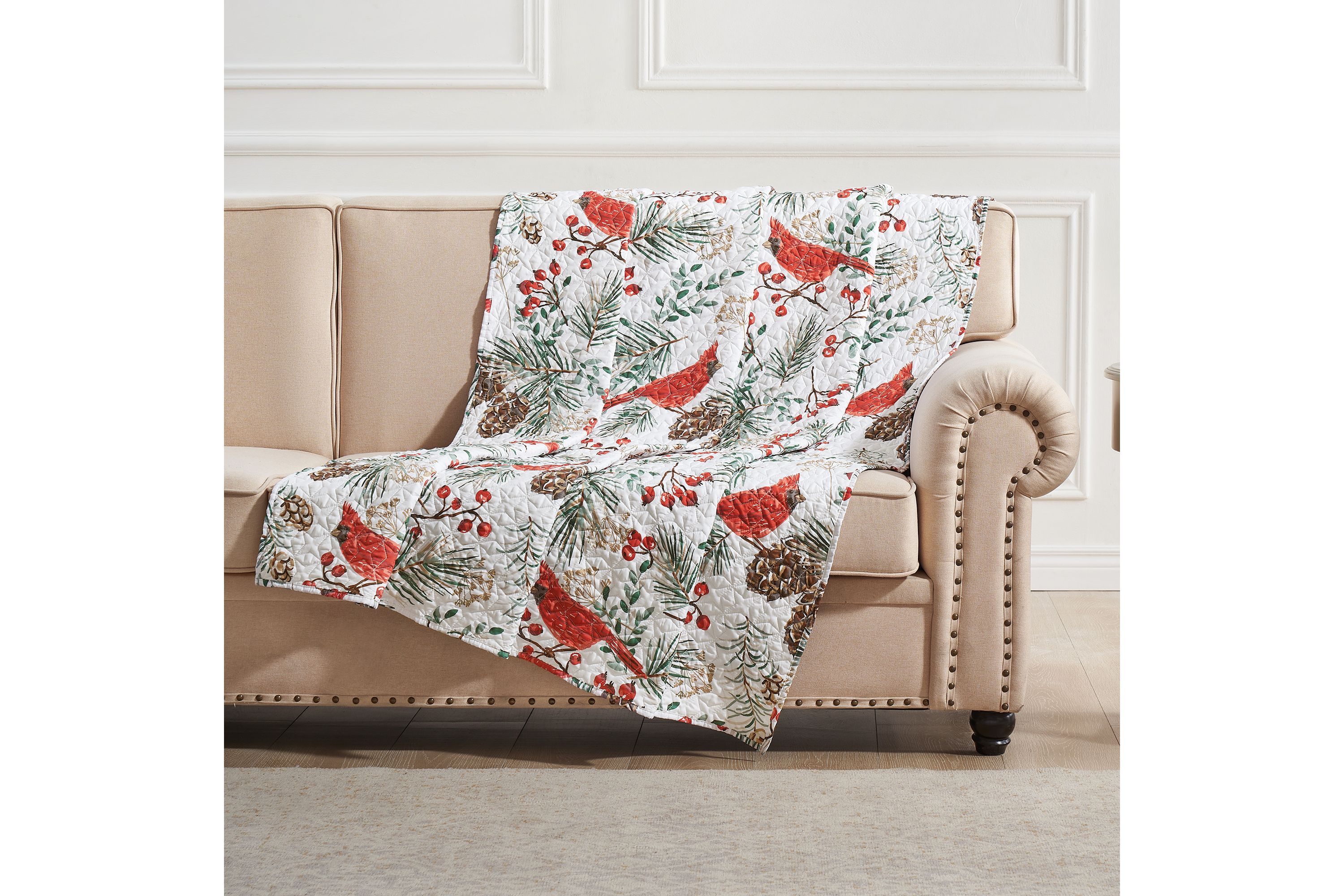 Cardinal Plaid Throw